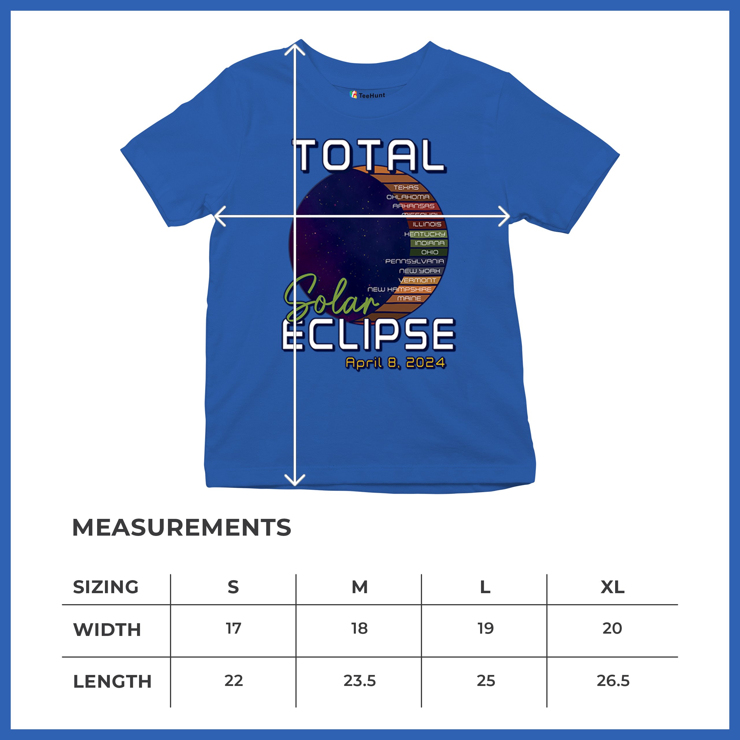 Total Solar Eclipse Path Youth T-shirt April 8 2024 Watch Party Sun Moon Kids - Picture 43 of 50