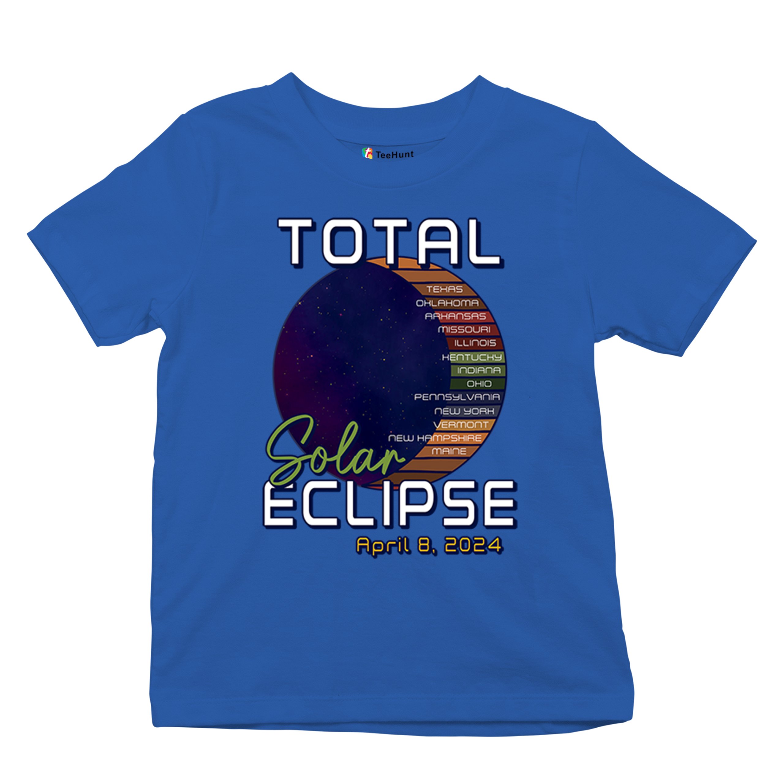 Total Solar Eclipse Path Youth T-shirt April 8 2024 Watch Party Sun Moon Kids - Picture 41 of 50