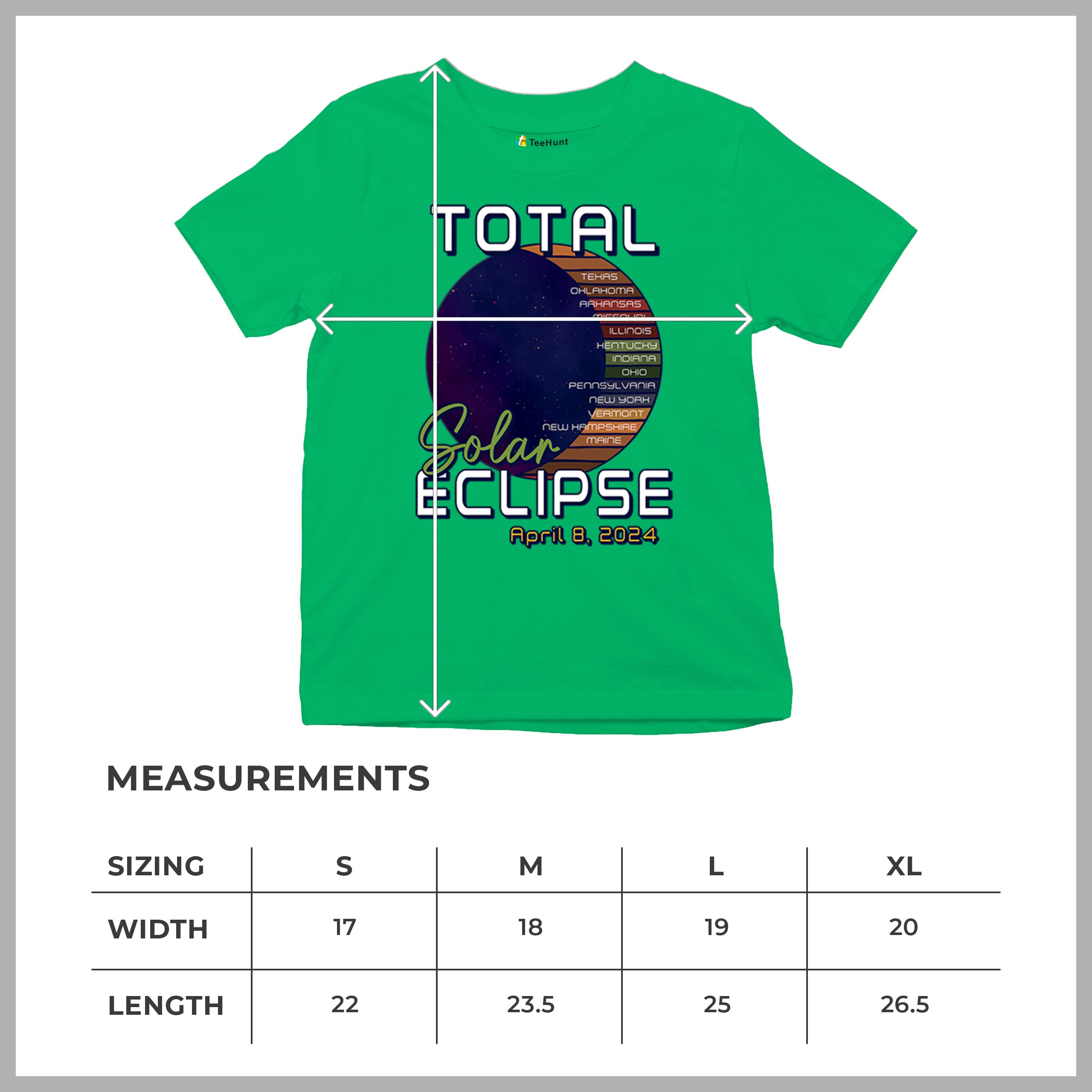 Total Solar Eclipse Path Youth T-shirt April 8 2024 Watch Party Sun Moon Kids - Picture 36 of 50