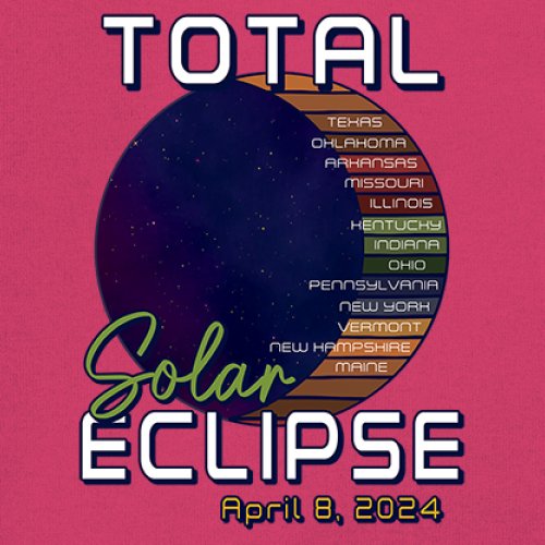 Total Solar Eclipse Path Youth T-shirt April 8 2024 Watch Party Sun Moon Kids - Picture 46 of 50