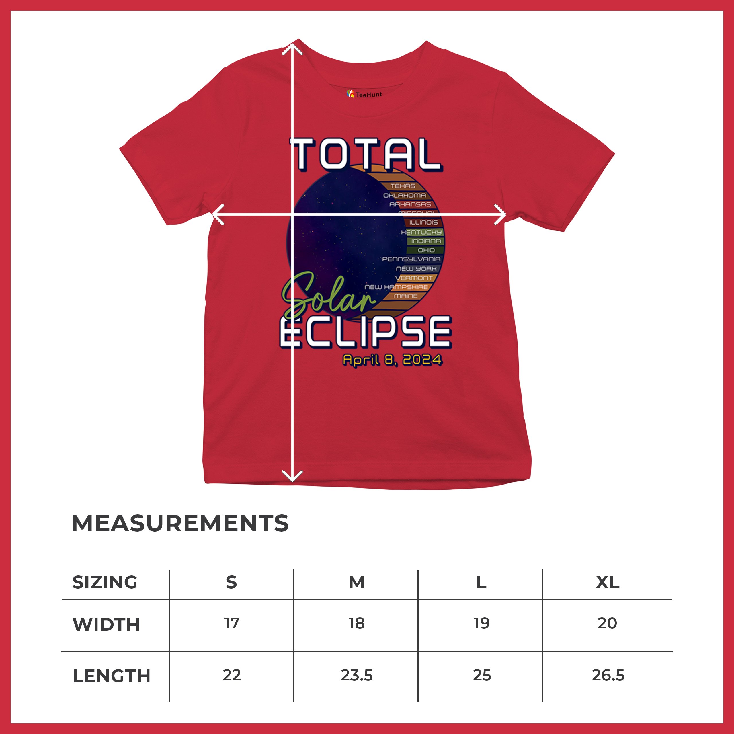 Total Solar Eclipse Path Youth T-shirt April 8 2024 Watch Party Sun Moon Kids - Picture 22 of 50