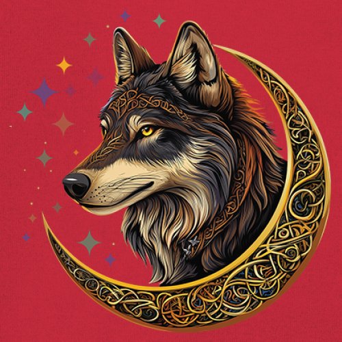 Celtic Moon Wolf Youth T-shirt Mystical Forest Guardian Spiritual Nature Kids - Picture 18 of 50
