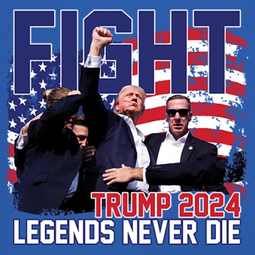 Trump 2024 Legends Never Die T-Shirt MAGA America First President Women's Tee - Picture 32 of 50