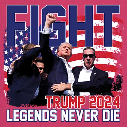 Trump 2024 Legends Never Die T-Shirt MAGA America First President Women's Tee - Picture 46 of 50
