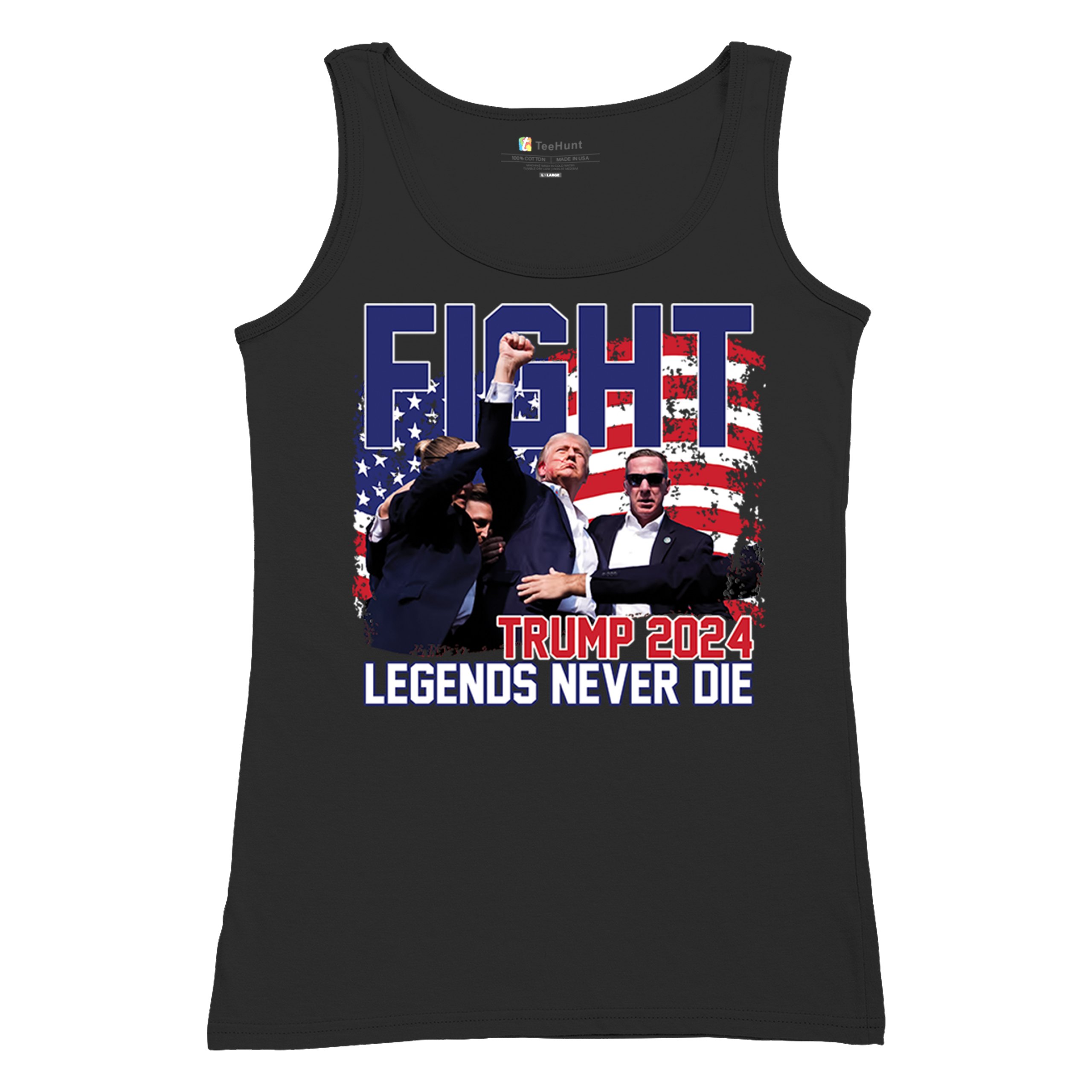 Trump 2024 Legends Never Die Women's Tank Top MAGA America First President - Picture 6 of 36