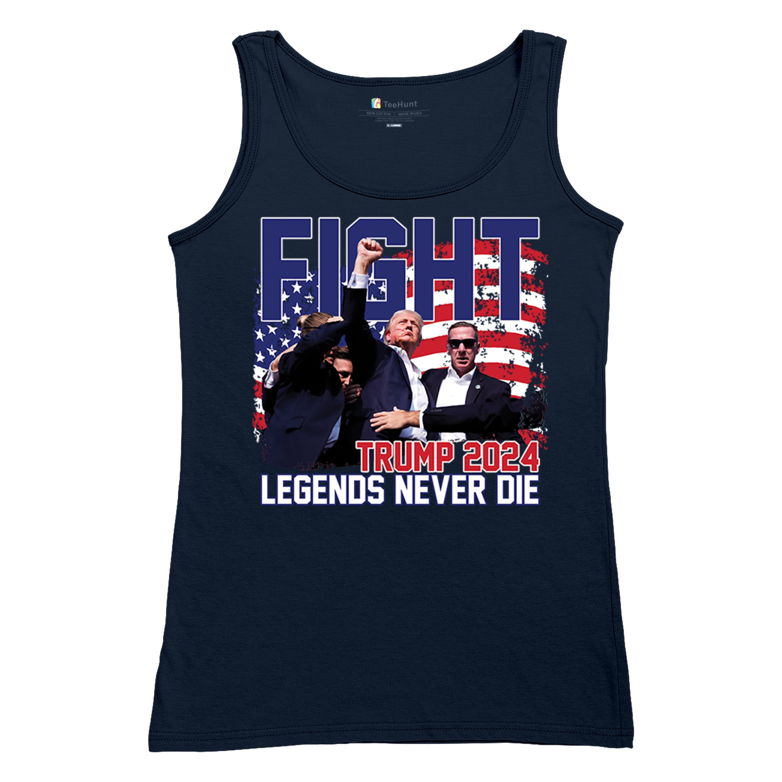 Trump 2024 Legends Never Die Women's Tank Top MAGA America First President - Picture 27 of 36