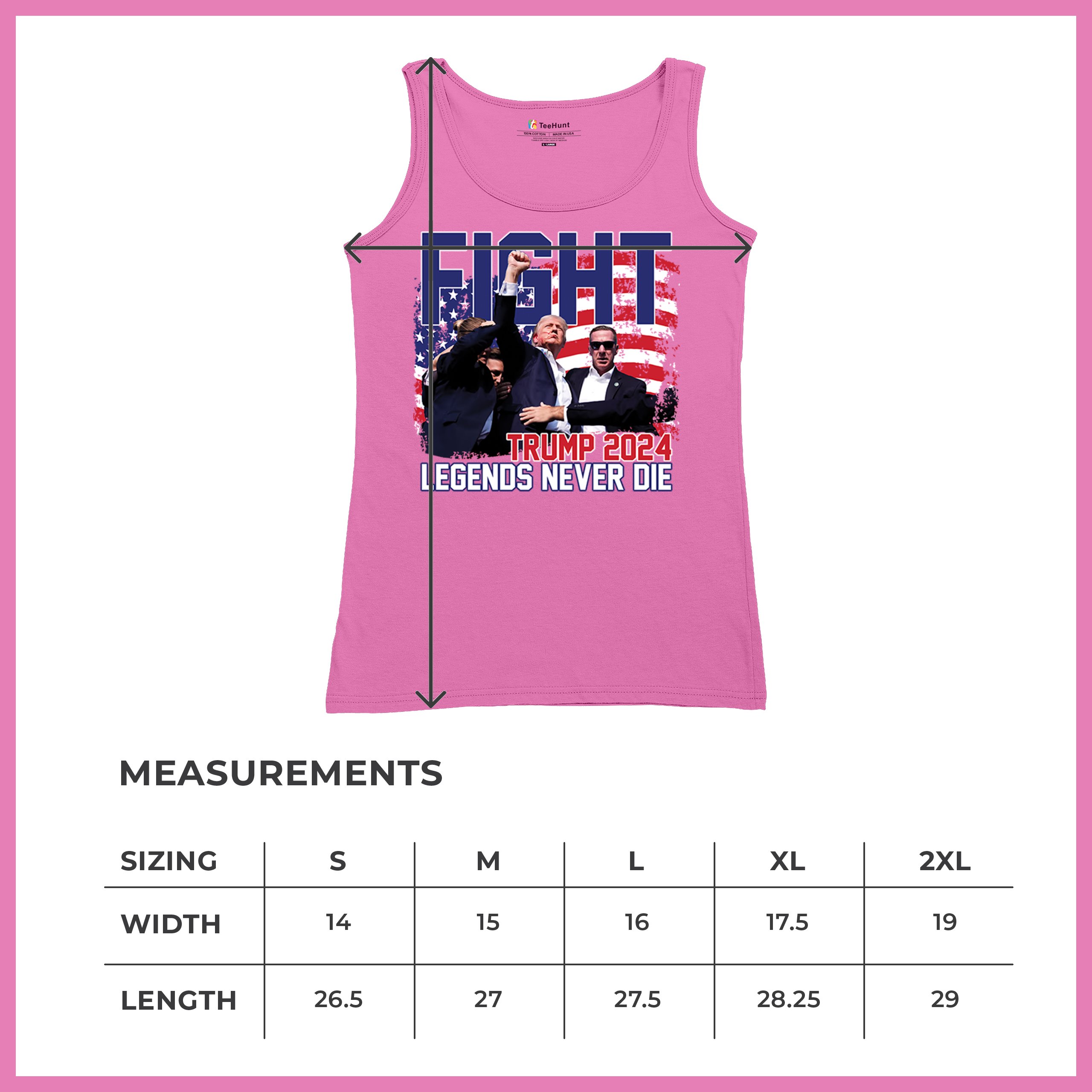Trump 2024 Legends Never Die Women's Tank Top MAGA America First President - Picture 36 of 36