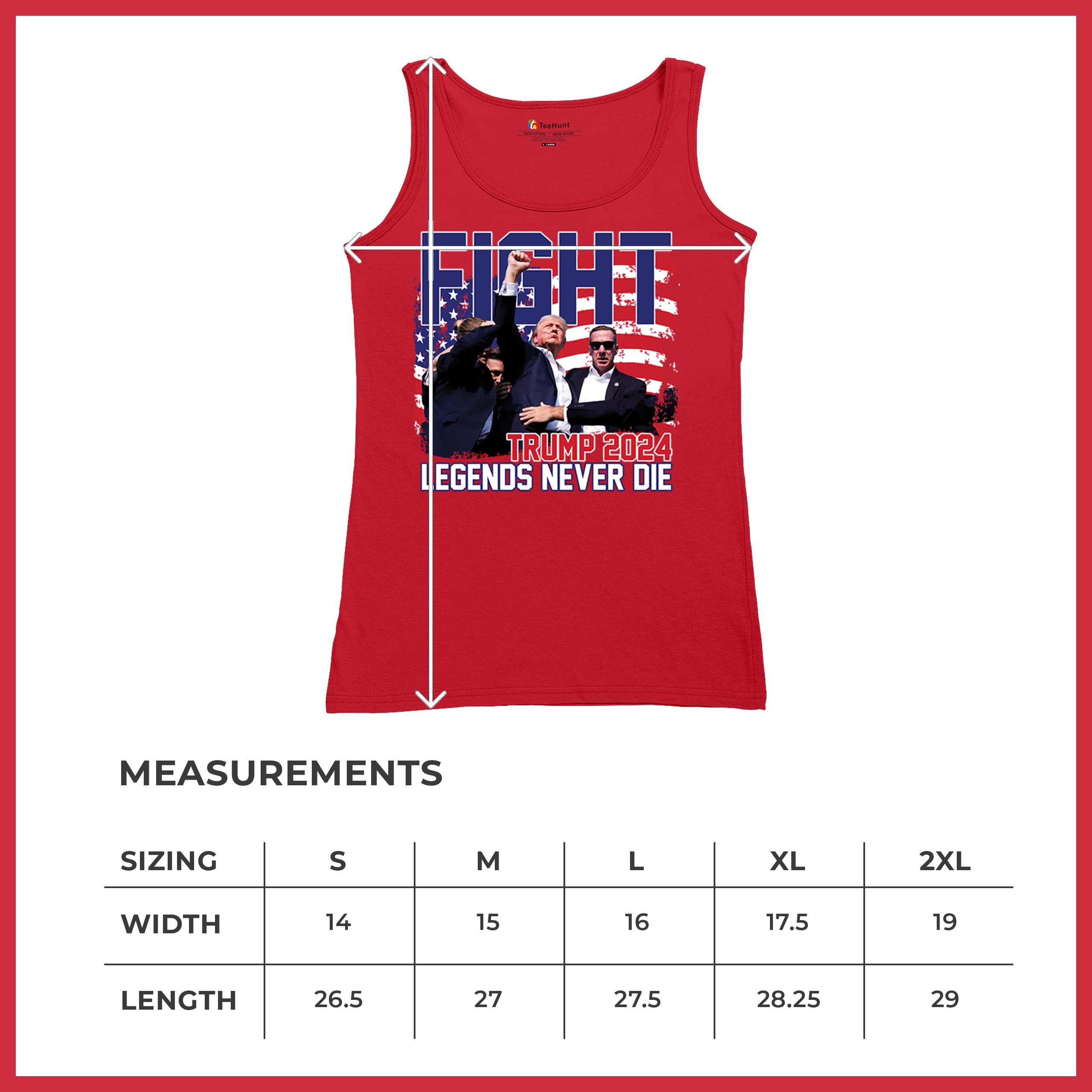 Trump 2024 Legends Never Die Women's Tank Top MAGA America First President - Picture 15 of 36