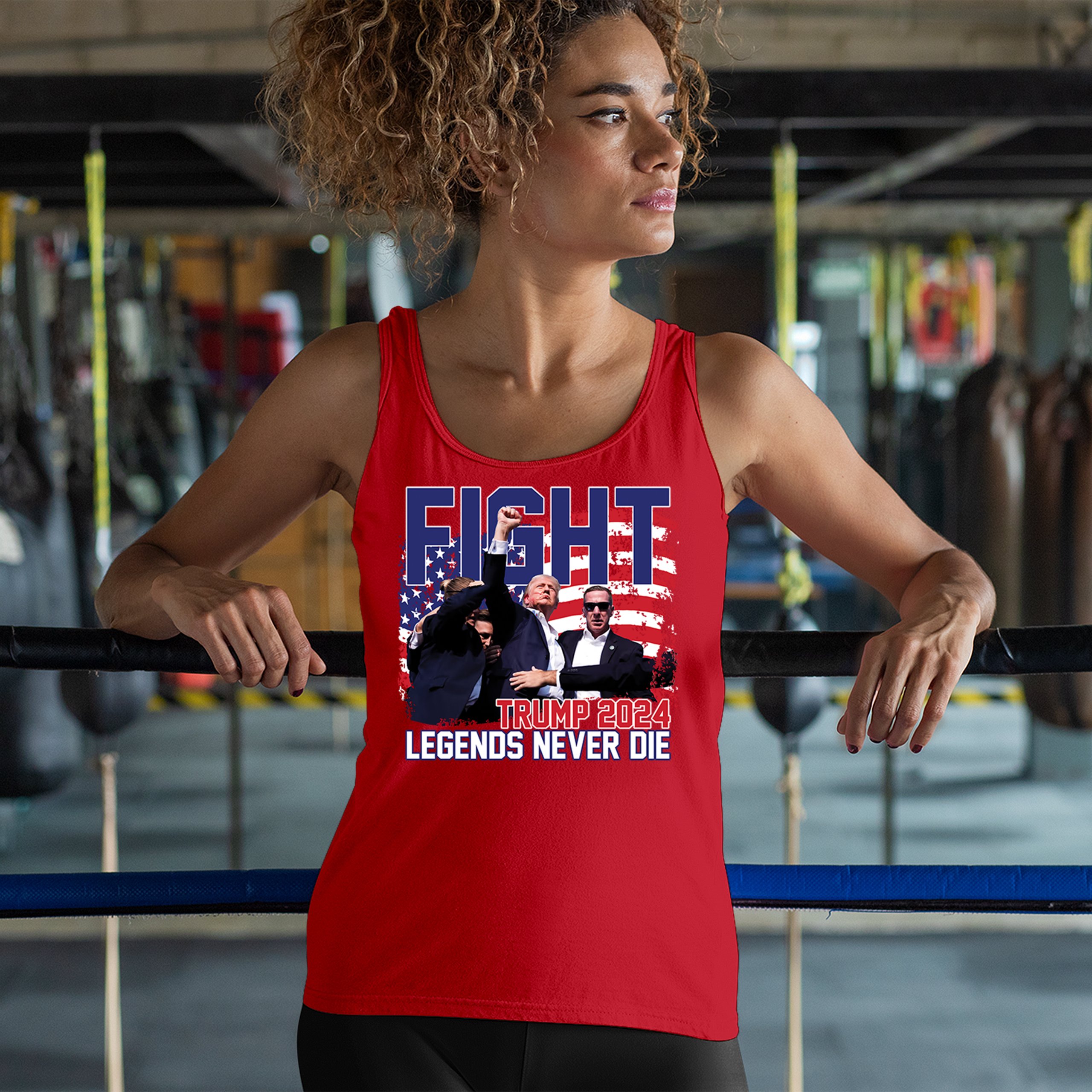 Trump 2024 Legends Never Die Women's Tank Top MAGA America First President - Picture 12 of 36