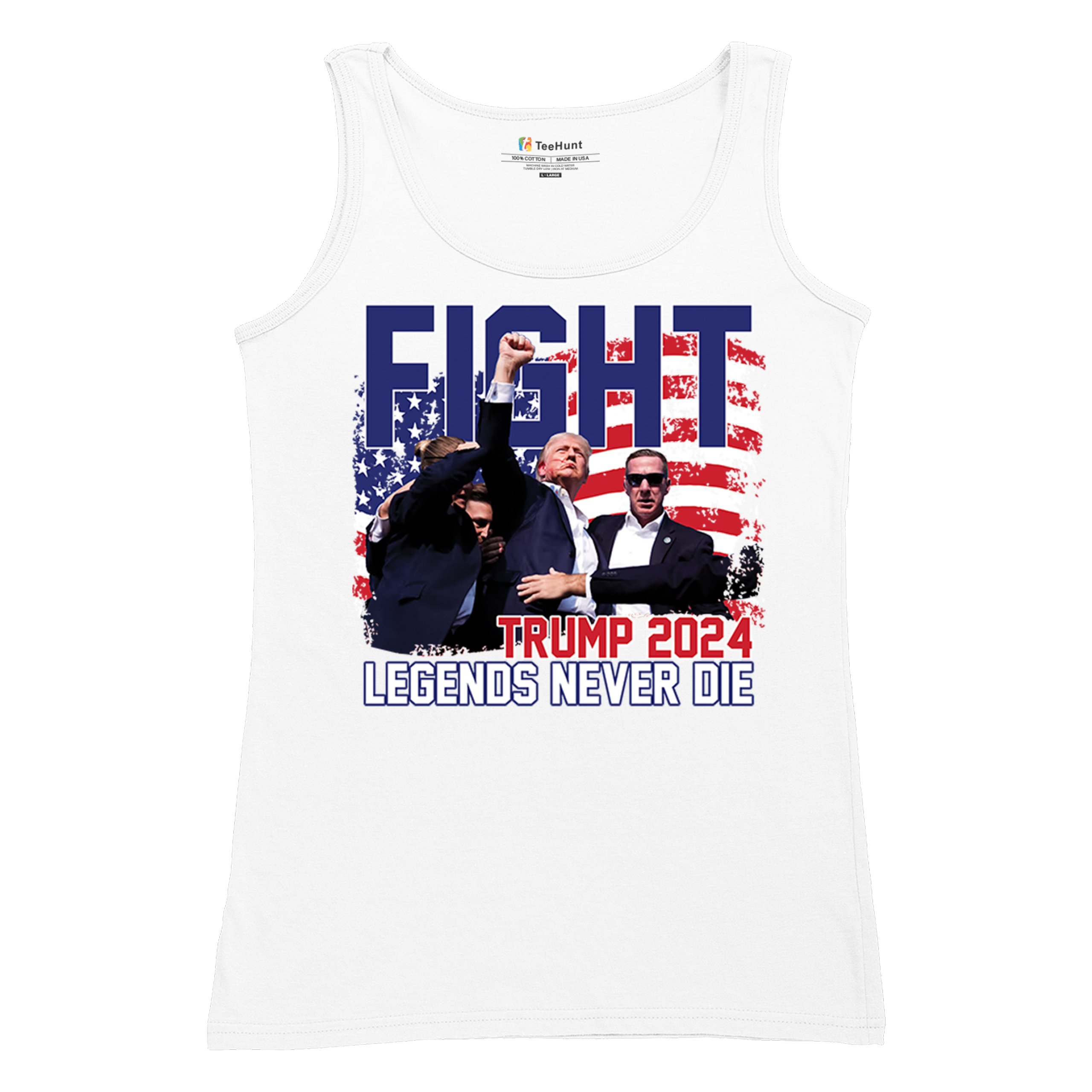 Trump 2024 Legends Never Die Women's Tank Top MAGA America First President - Picture 20 of 36