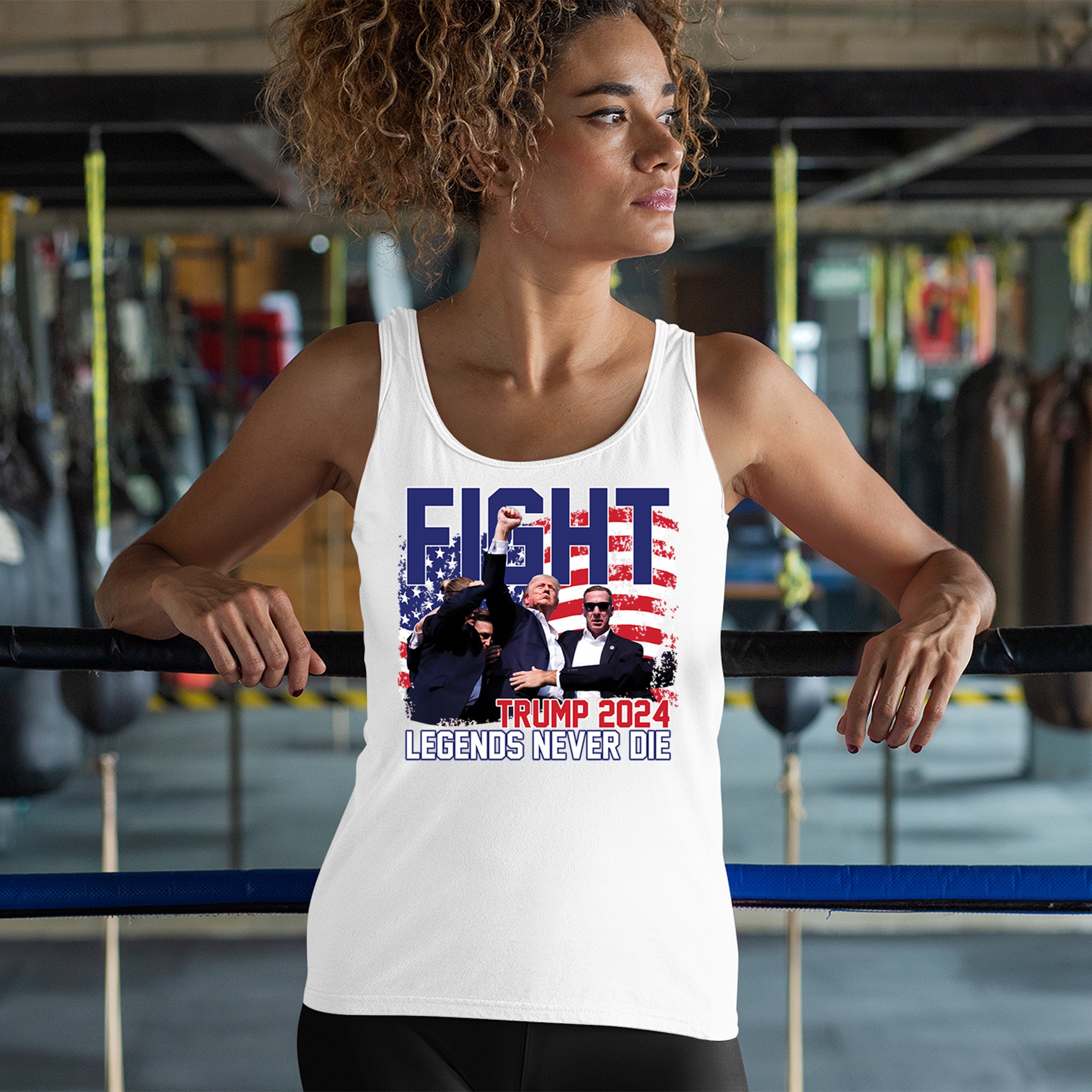 Trump 2024 Legends Never Die Women's Tank Top MAGA America First President - Picture 19 of 36