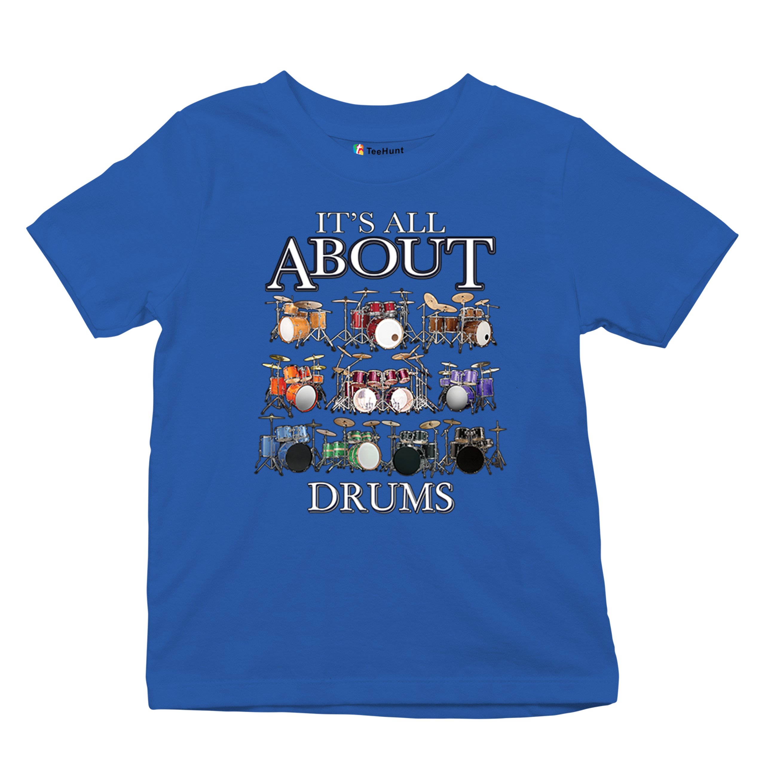 All About Drums Youth T-shirt Colorful Funny Drummer Music Festival Party Kids - Picture 41 of 50