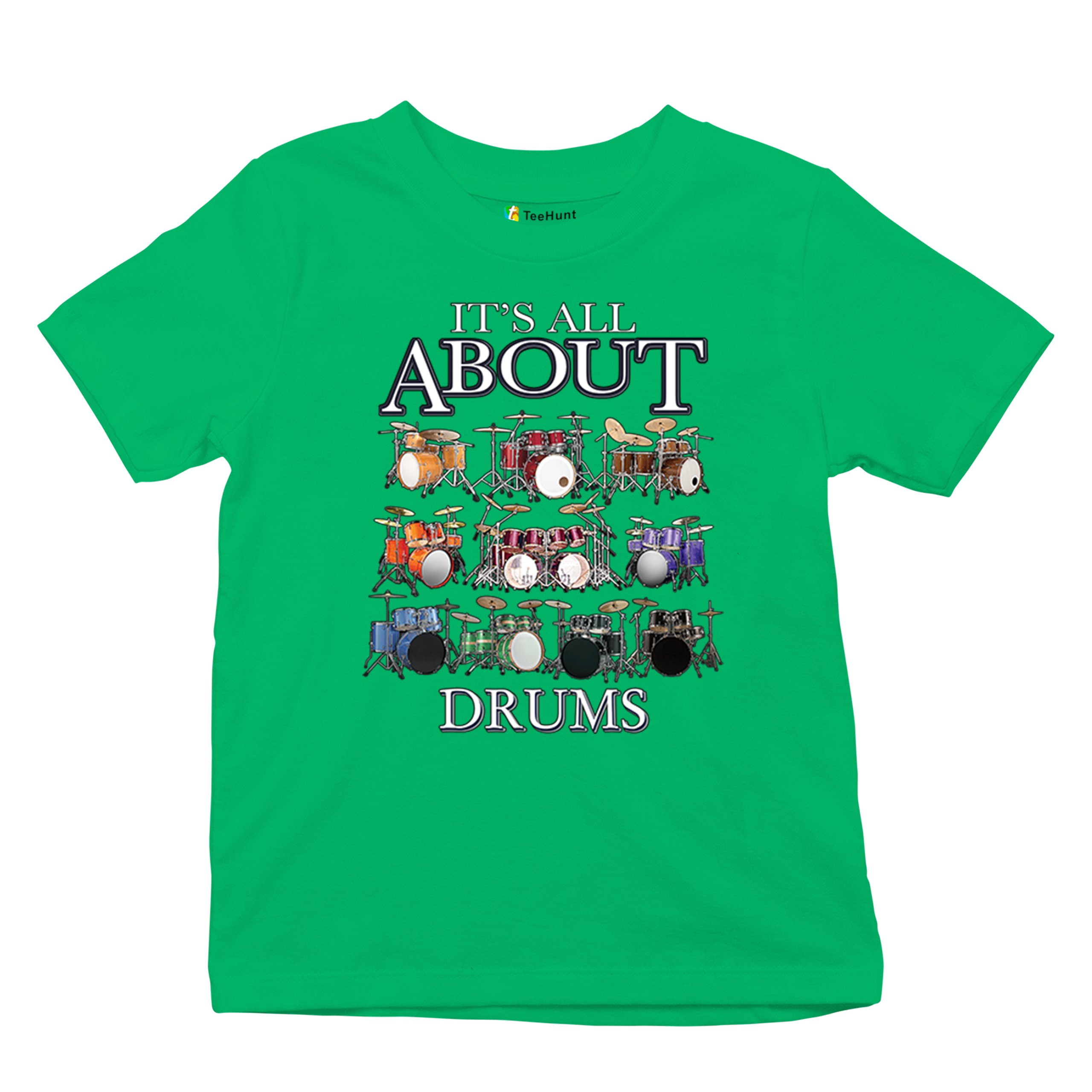All About Drums Youth T-shirt Colorful Funny Drummer Music Festival Party Kids - Picture 34 of 50