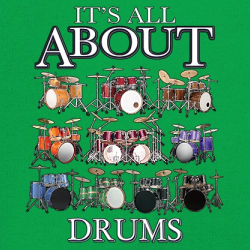 All About Drums Youth T-shirt Colorful Funny Drummer Music Festival Party Kids - Picture 32 of 50