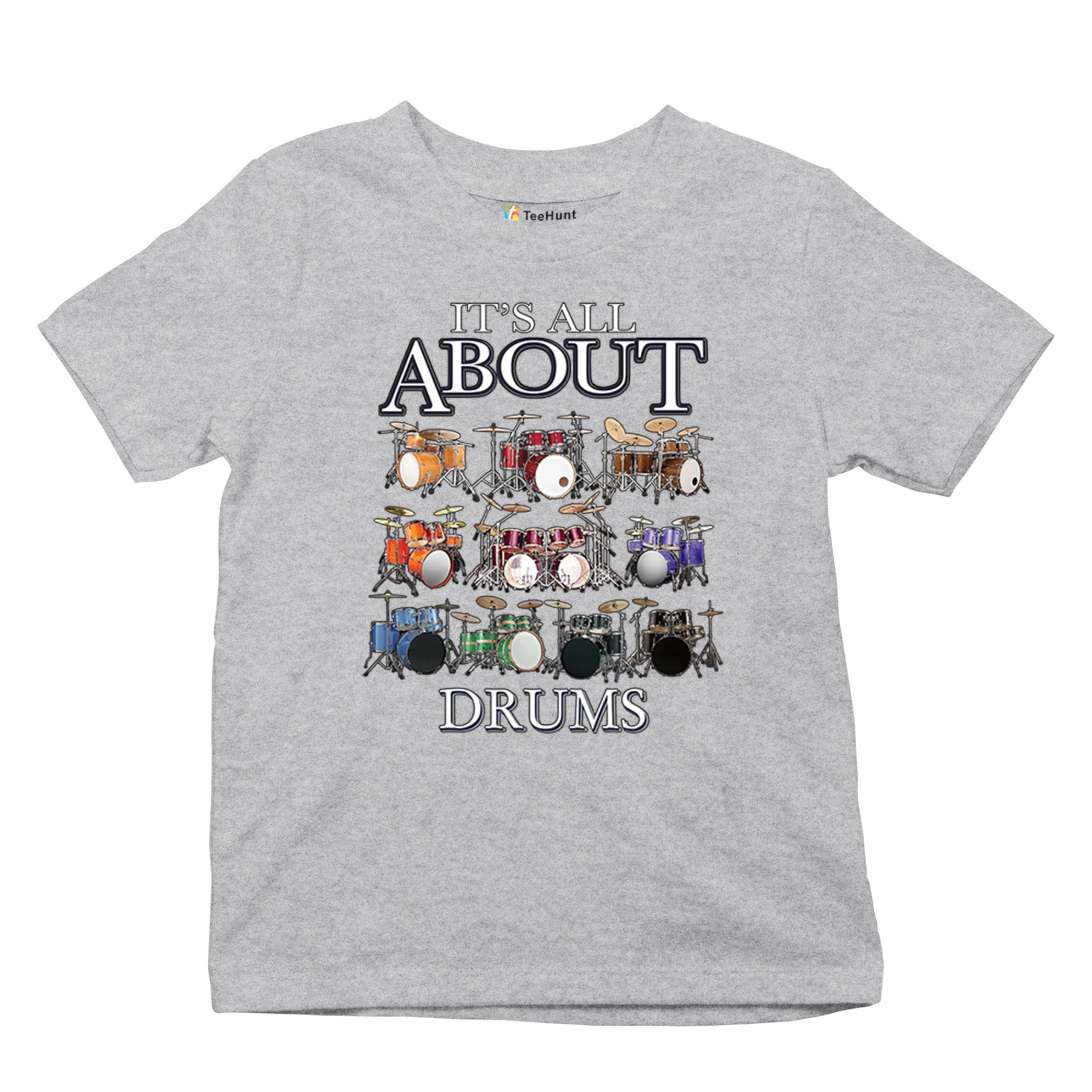 All About Drums Youth T-shirt Colorful Funny Drummer Music Festival Party Kids - Picture 13 of 50