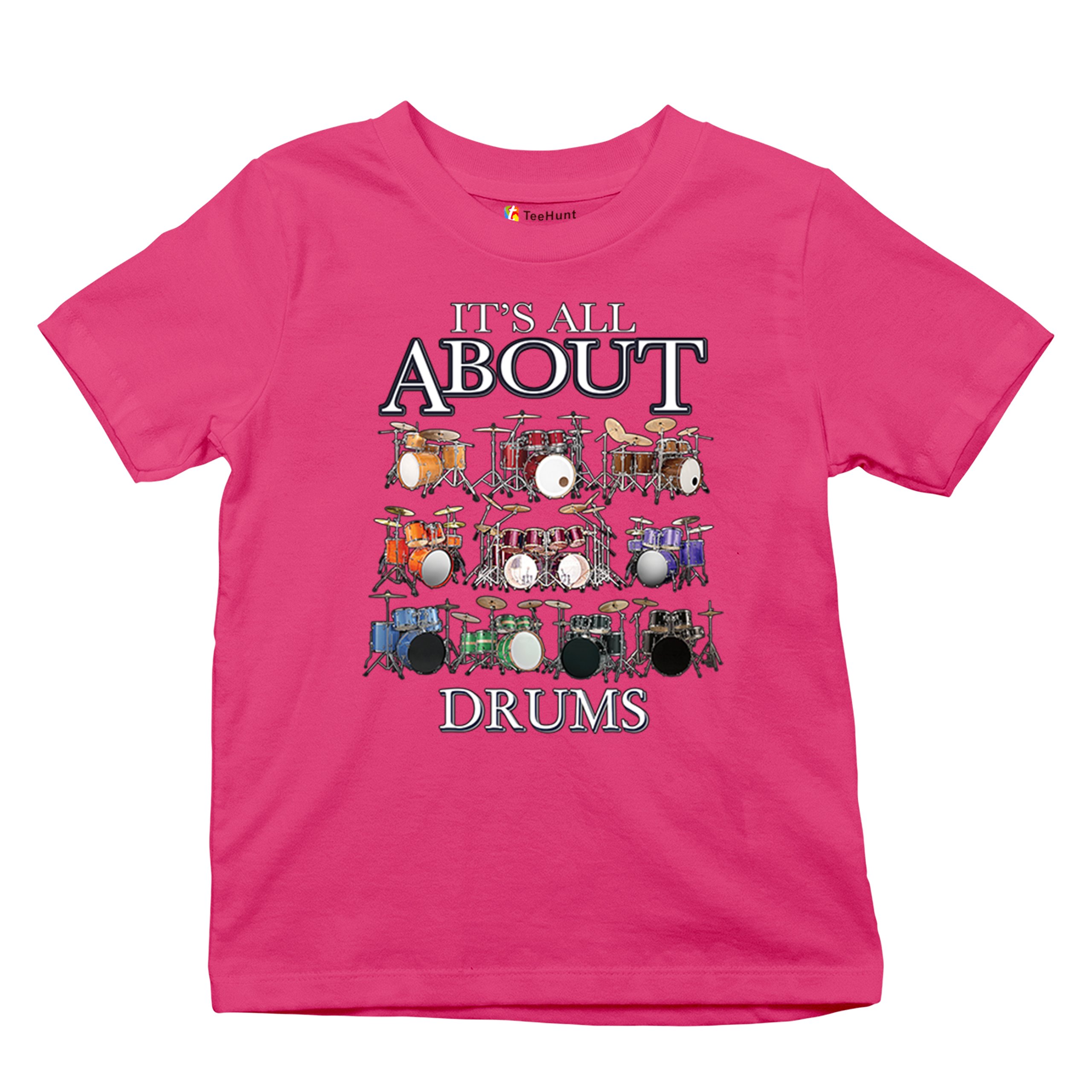 All About Drums Youth T-shirt Colorful Funny Drummer Music Festival Party Kids - Picture 48 of 50