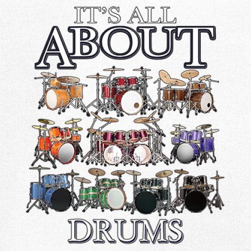 All About Drums Youth T-shirt Colorful Funny Drummer Music Festival Party Kids - Picture 25 of 50