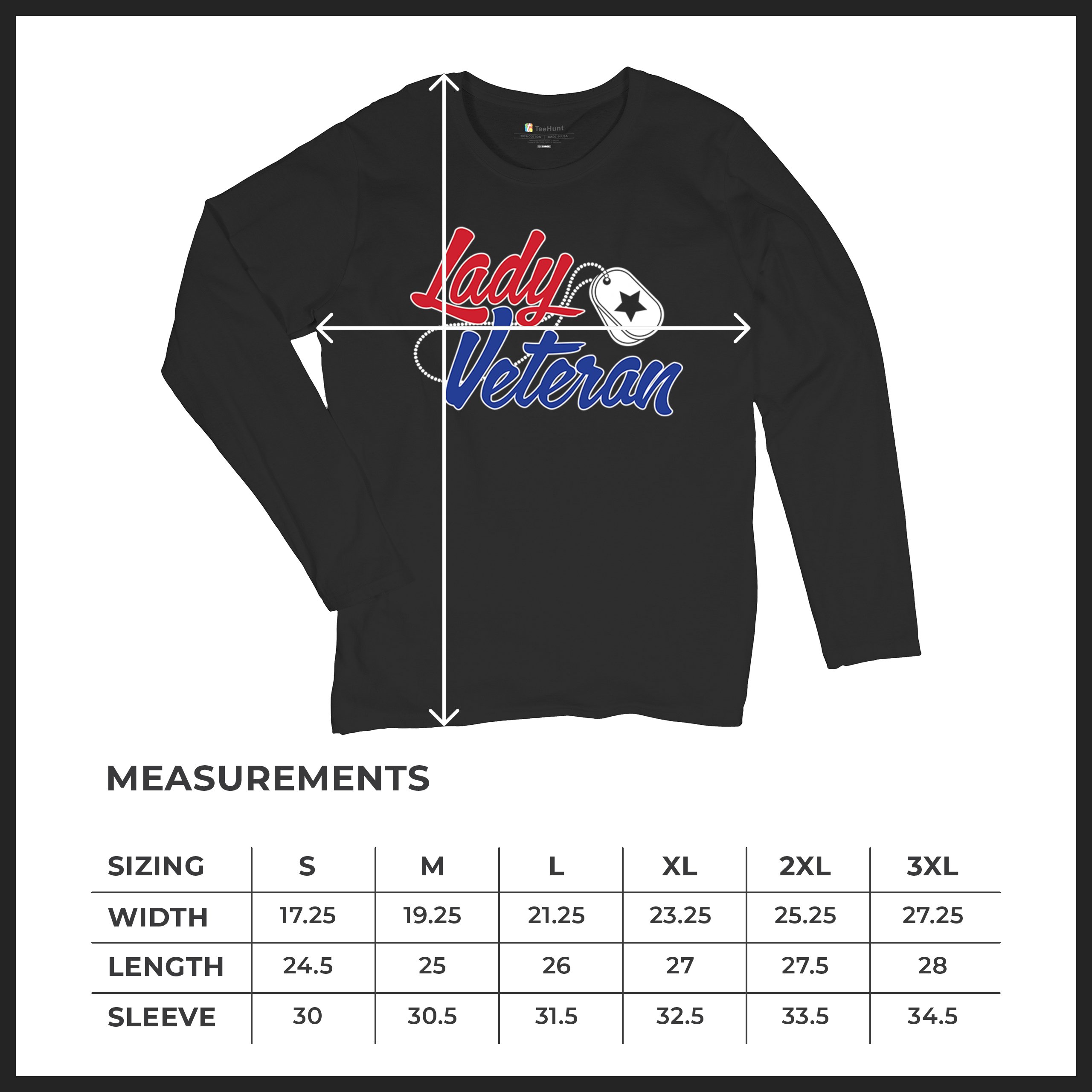 Lady Veteran Women's Long Sleeve T-shirt Military Proud Army Mom Air Force Wife - Picture 8 of 43
