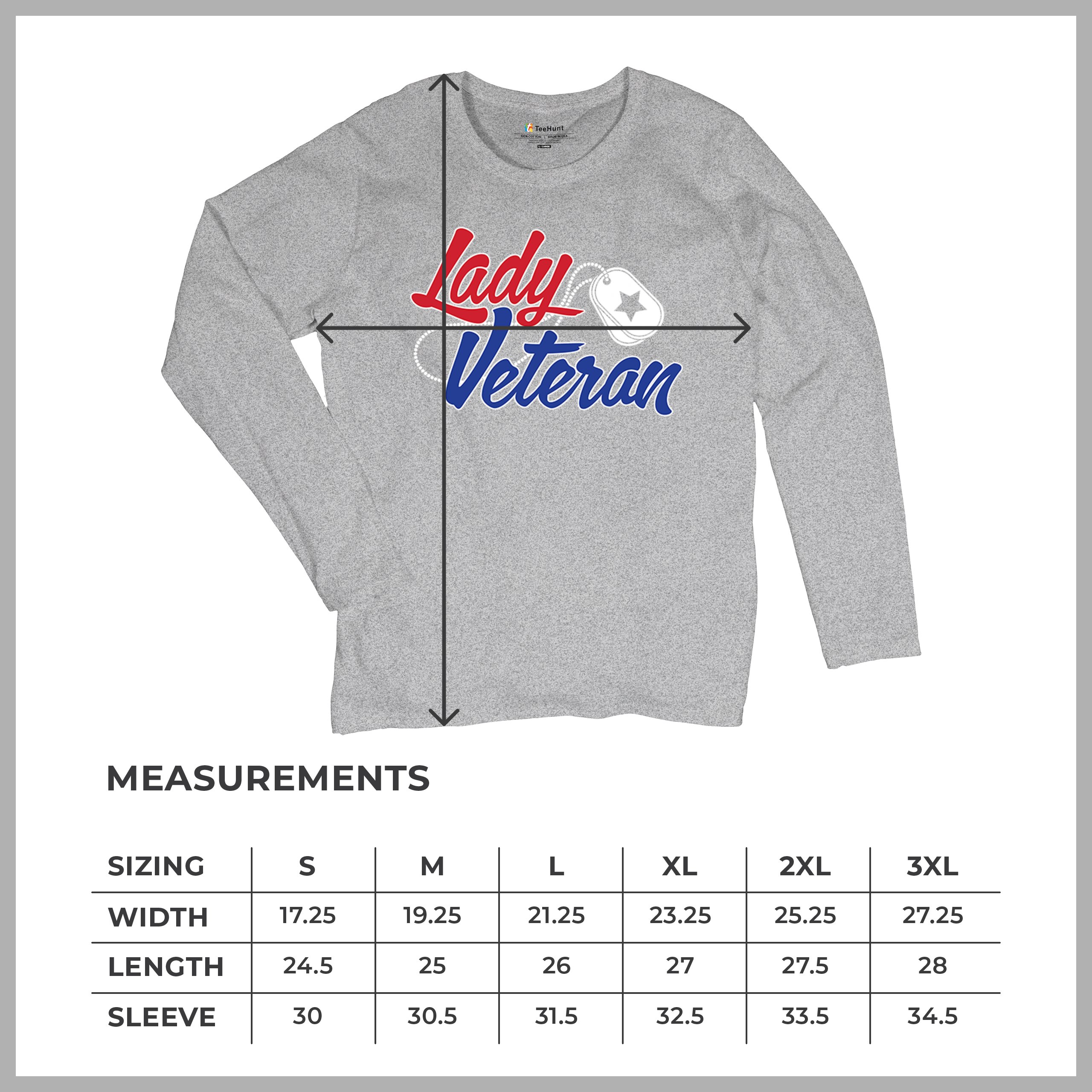 Lady Veteran Women's Long Sleeve T-shirt Military Proud Army Mom Air Force Wife - Picture 15 of 43