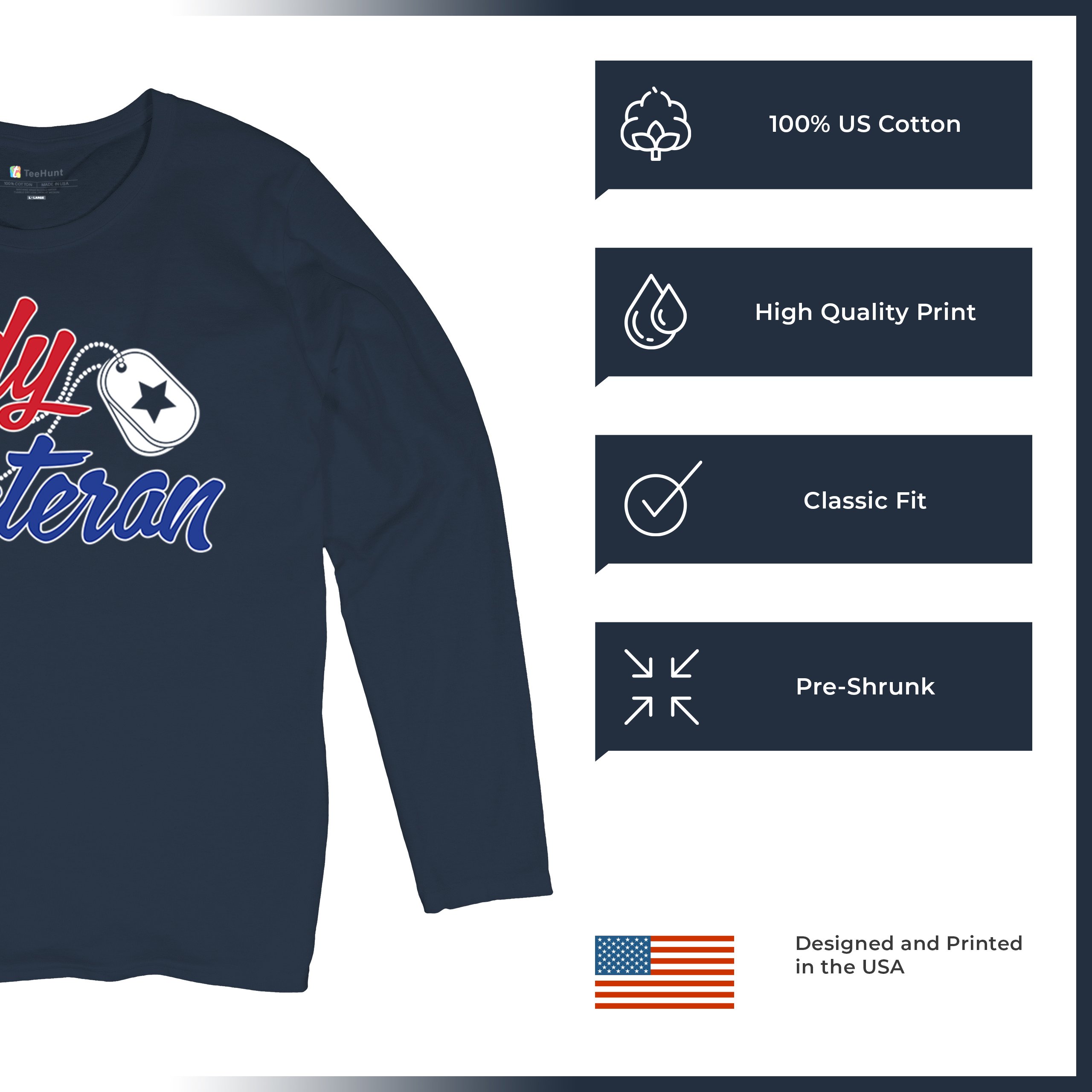 Lady Veteran Women's Long Sleeve T-shirt Military Proud Army Mom Air Force Wife - Picture 28 of 43