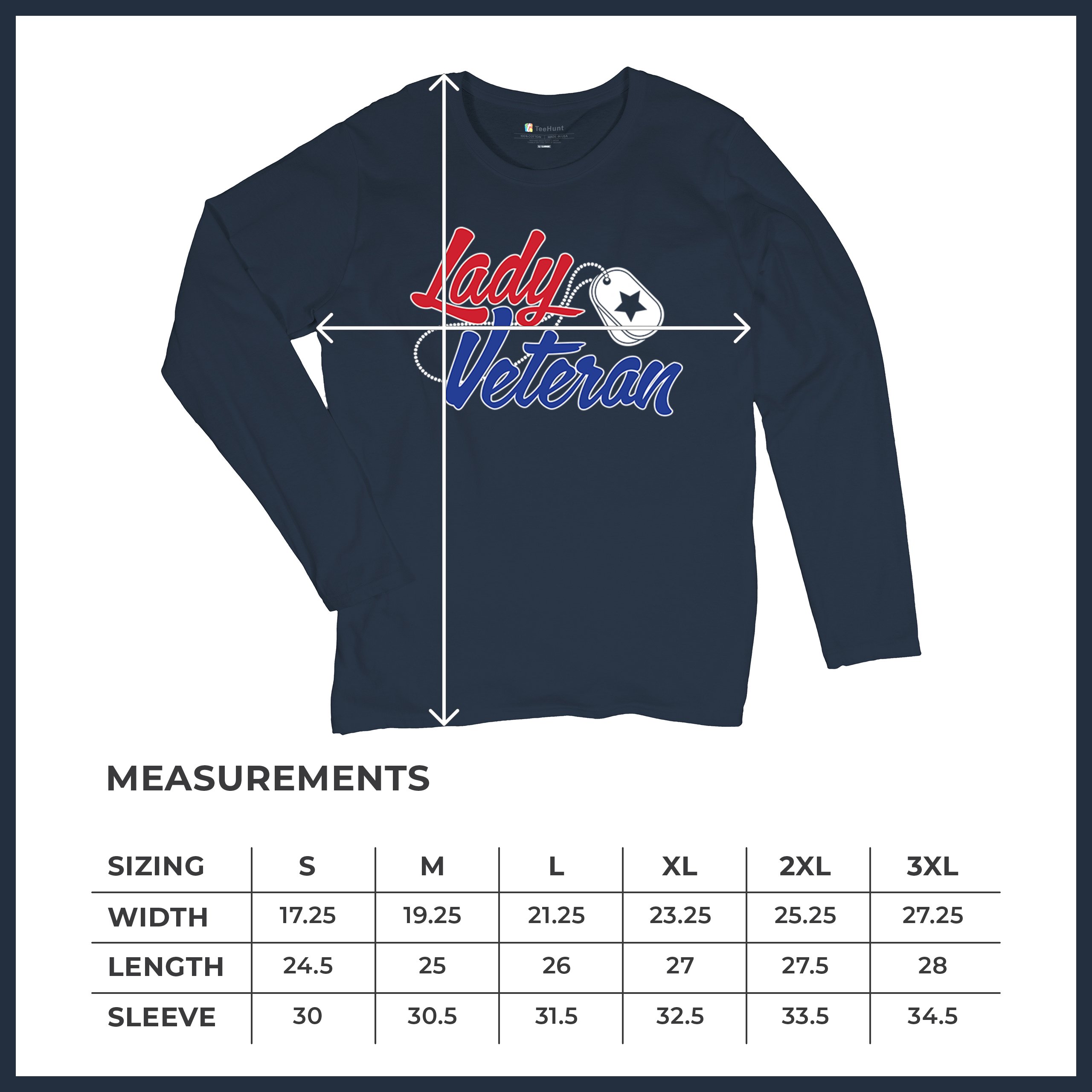 Lady Veteran Women's Long Sleeve T-shirt Military Proud Army Mom Air Force Wife - Picture 29 of 43