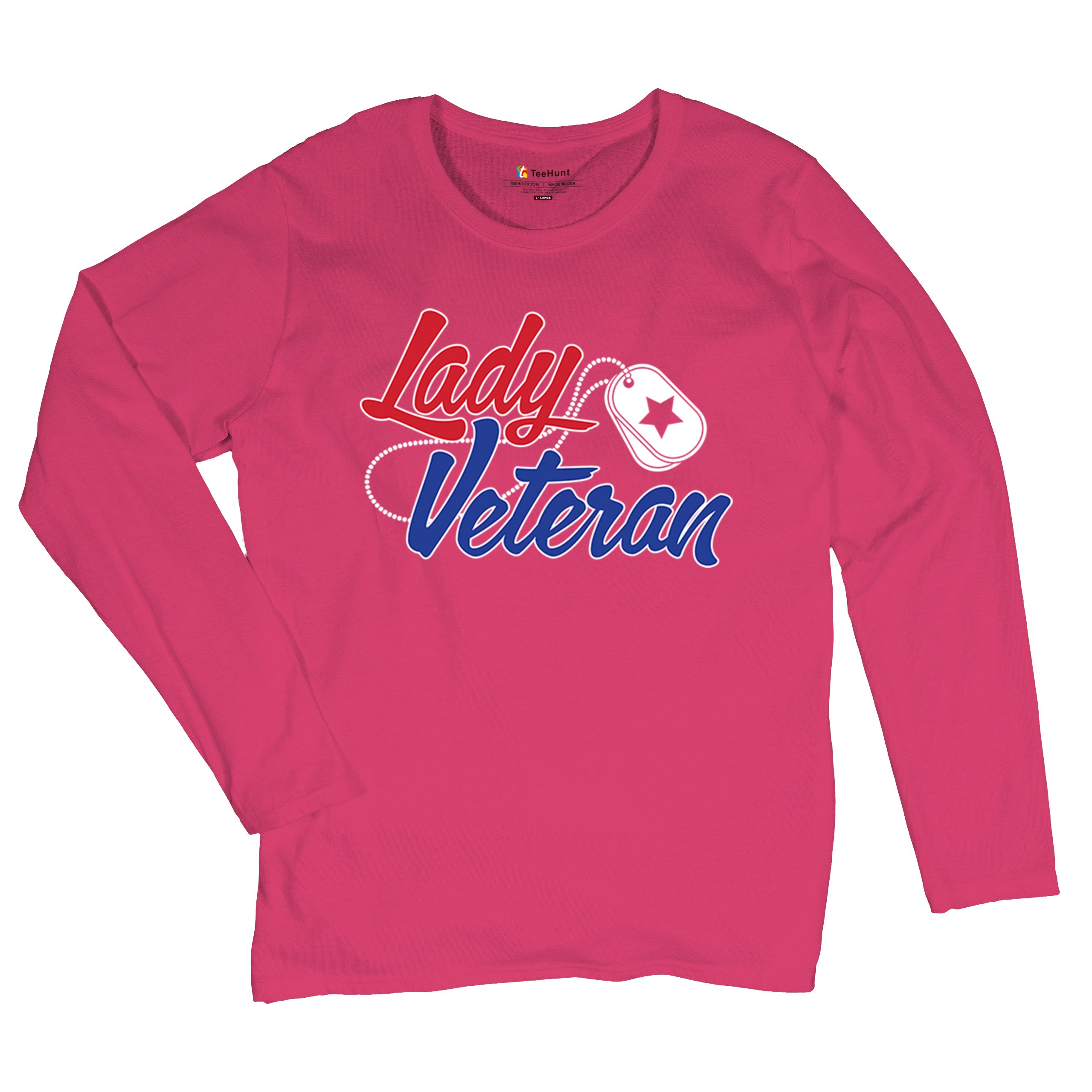 Lady Veteran Women's Long Sleeve T-shirt Military Proud Army Mom Air Force Wife - Picture 41 of 43