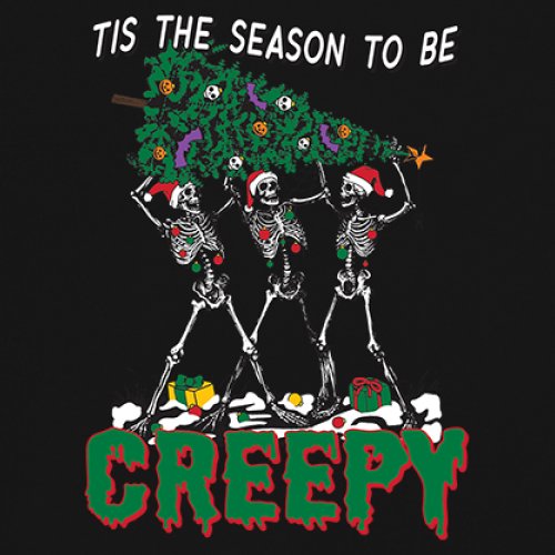 Tis The Season to Be Creepy Youth T-shirt Christmas Skeletons Santa Jolly Kids - Picture 4 of 50