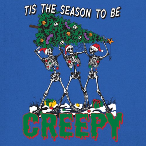 Tis The Season to Be Creepy Youth T-shirt Christmas Skeletons Santa Jolly Kids - Picture 18 of 50