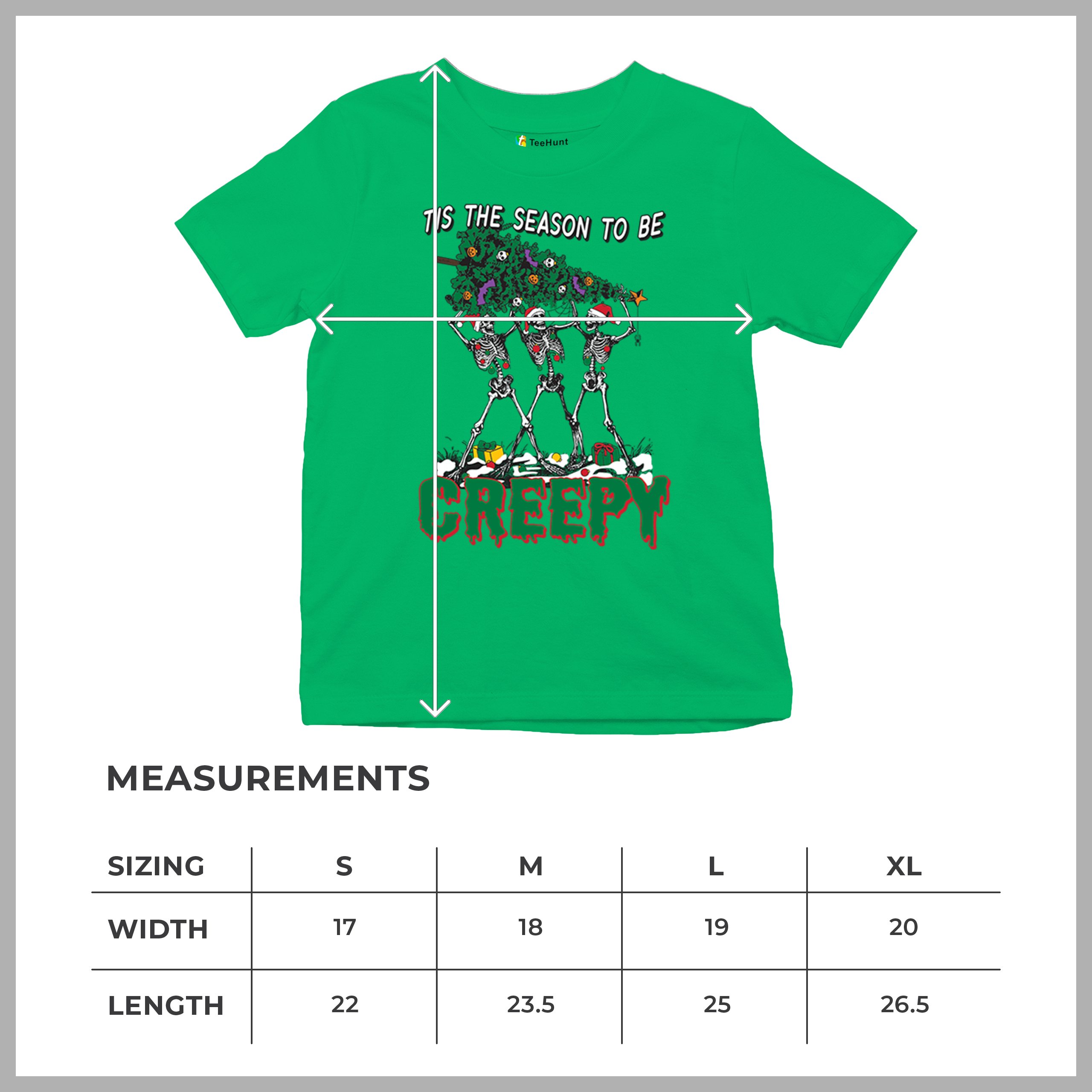 Tis The Season to Be Creepy Youth T-shirt Christmas Skeletons Santa Jolly Kids - Picture 43 of 50