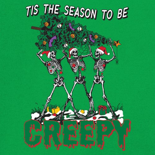 Tis The Season to Be Creepy Youth T-shirt Christmas Skeletons Santa Jolly Kids - Picture 39 of 50