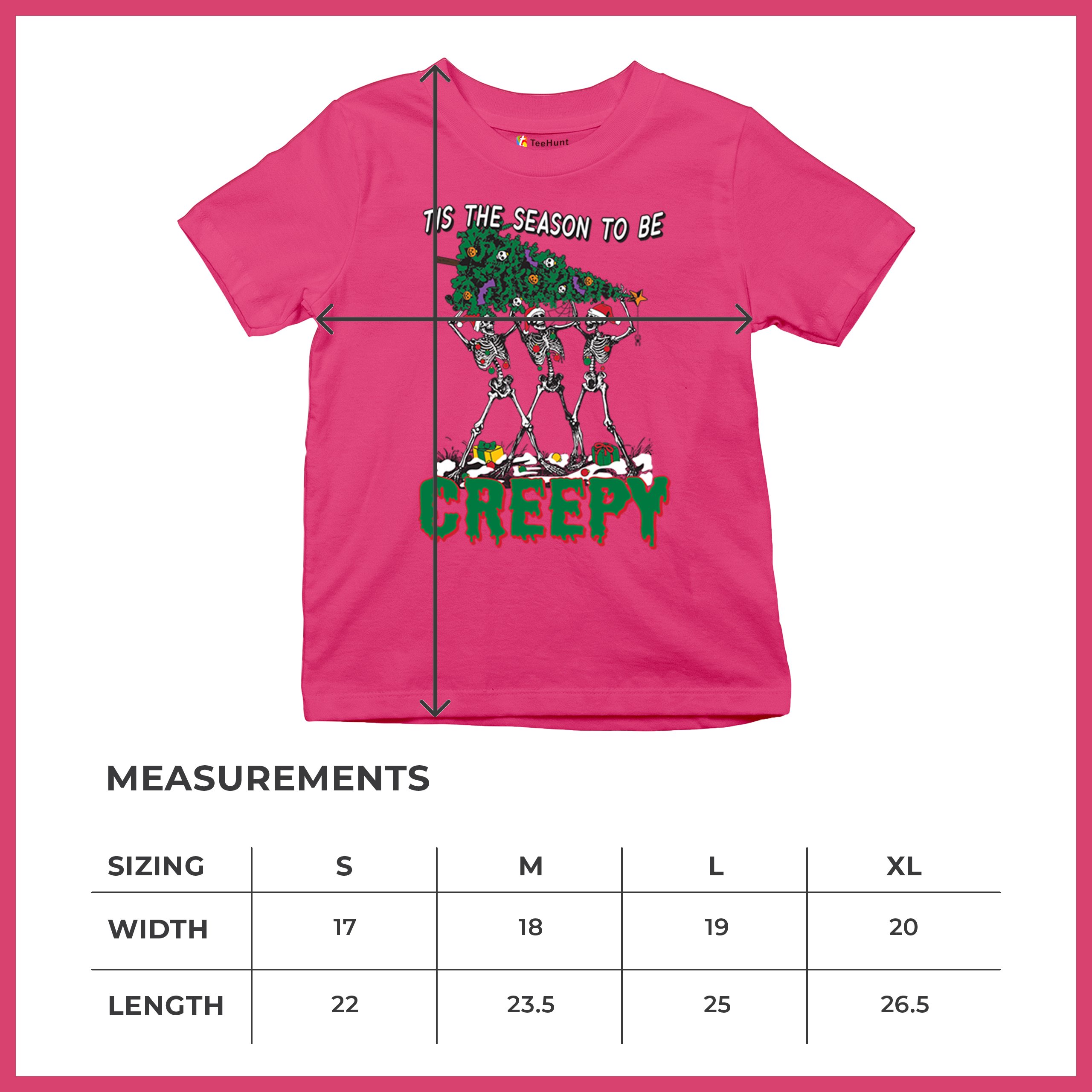 Tis The Season to Be Creepy Youth T-shirt Christmas Skeletons Santa Jolly Kids - Picture 50 of 50