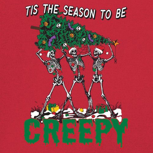 Tis The Season to Be Creepy Youth T-shirt Christmas Skeletons Santa Jolly Kids - Picture 25 of 50