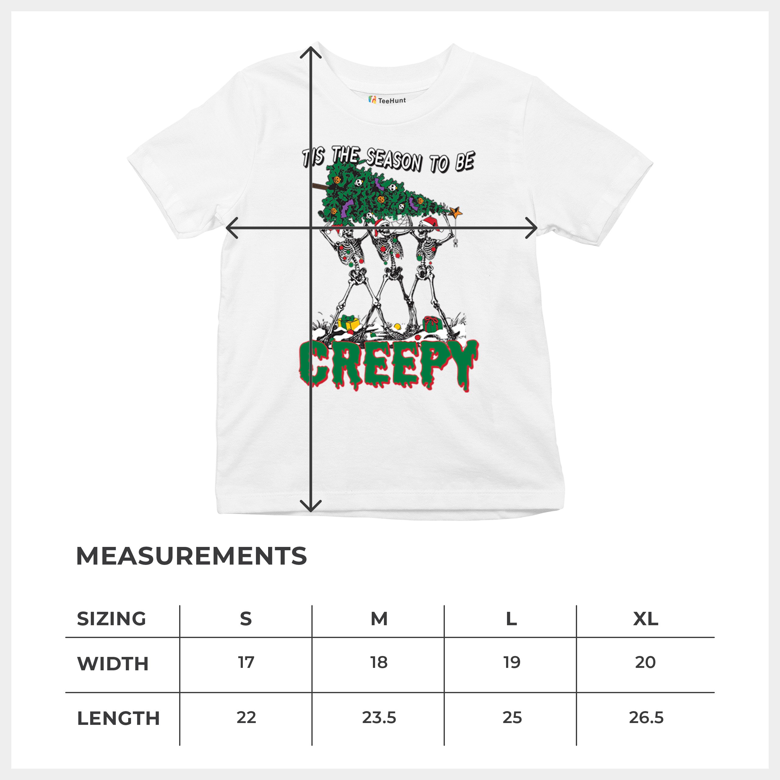 Tis The Season to Be Creepy Youth T-shirt Christmas Skeletons Santa Jolly Kids - Picture 36 of 50