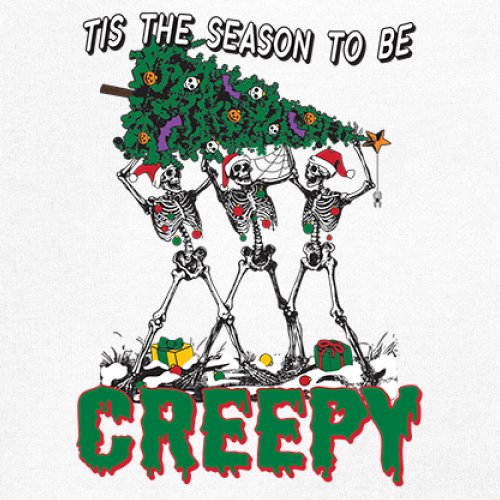 Tis The Season to Be Creepy Youth T-shirt Christmas Skeletons Santa Jolly Kids - Picture 32 of 50