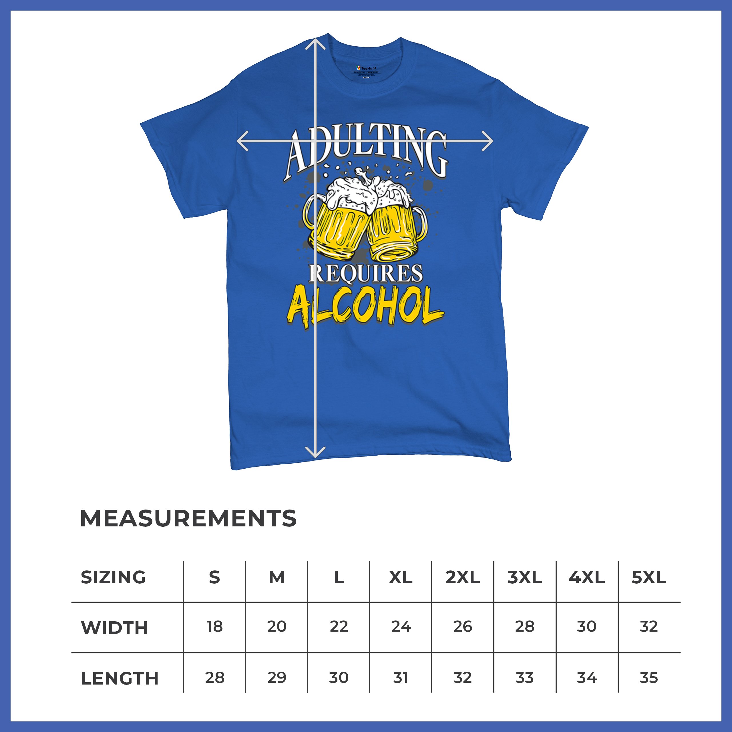 Adulting Requires Alcohol T-shirt Funny Craft Beer Mug Drink Humor Men's Tee - Picture 106 of 113