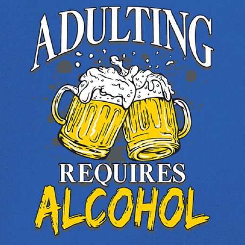 Adulting Requires Alcohol T-shirt Funny Craft Beer Mug Drink Humor Men's Tee - Picture 102 of 113