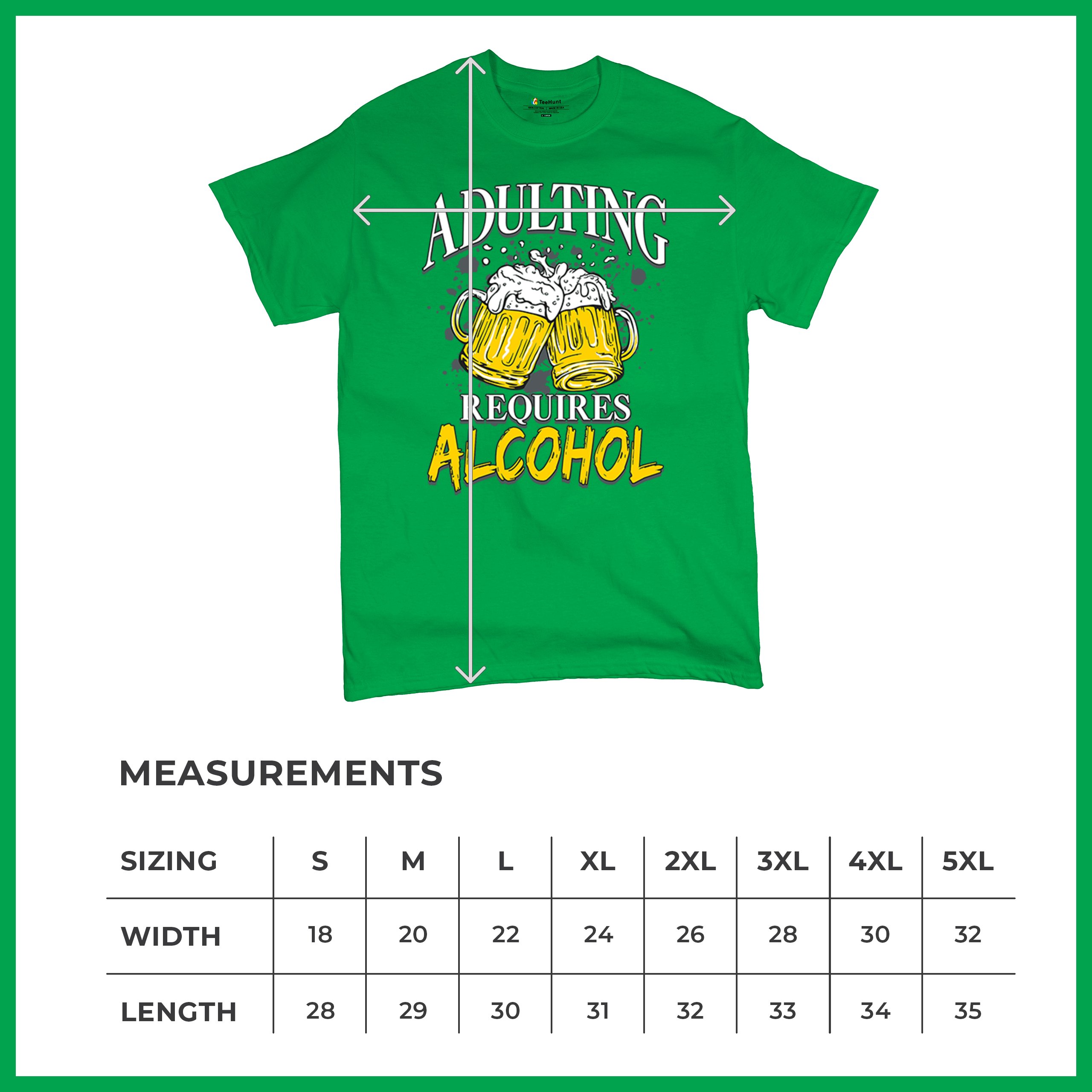 Adulting Requires Alcohol T-shirt Funny Craft Beer Mug Drink Humor Men's Tee - Picture 64 of 113