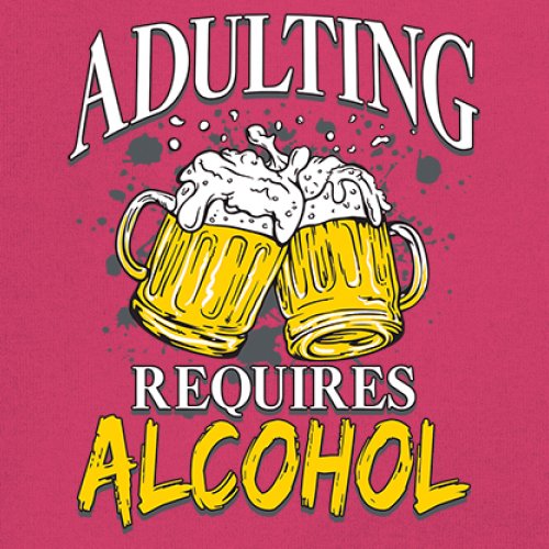 Adulting Requires Alcohol T-shirt Funny Craft Beer Mug Drink Humor Men's Tee - Picture 25 of 113