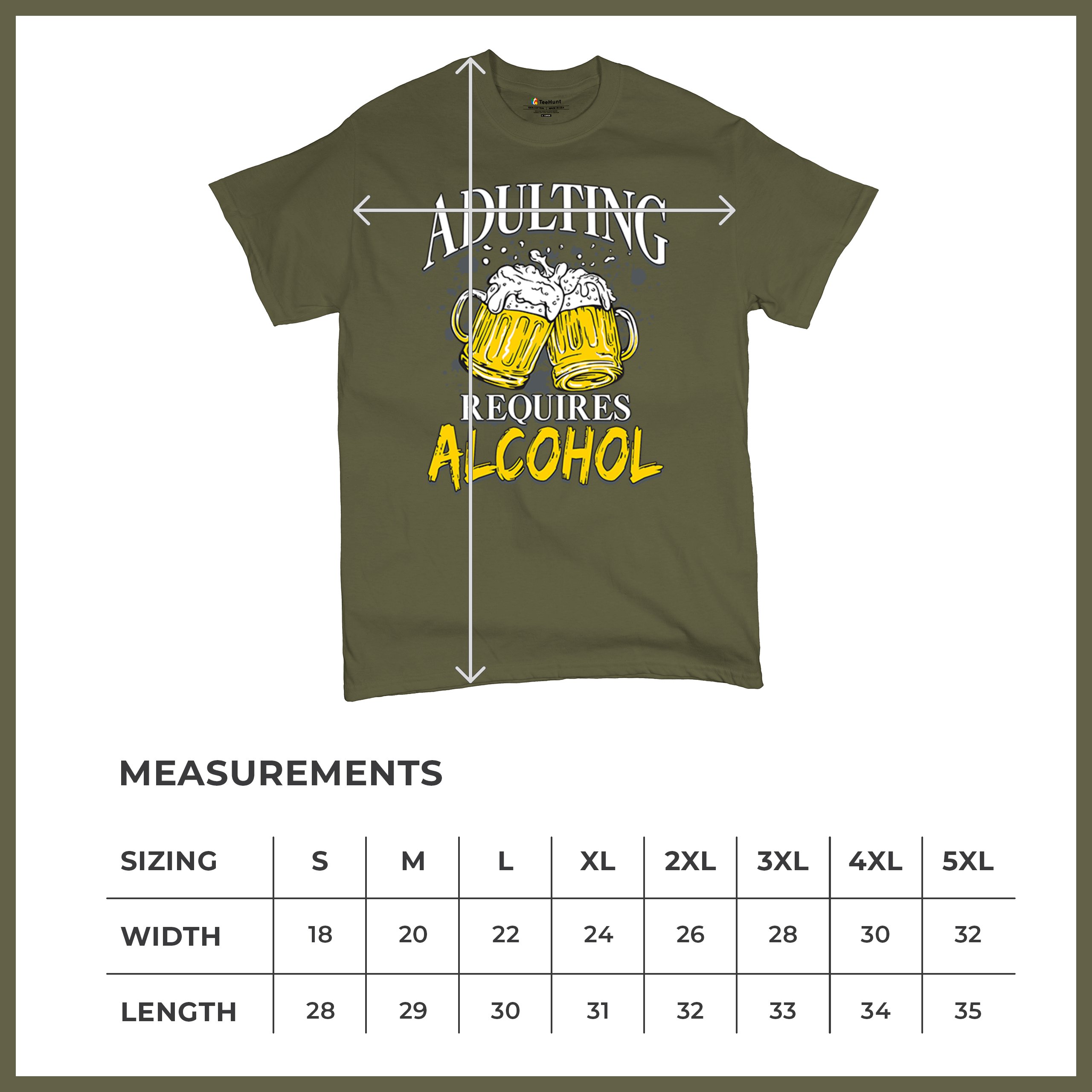 Adulting Requires Alcohol T-shirt Funny Craft Beer Mug Drink Humor Men's Tee - Picture 99 of 113