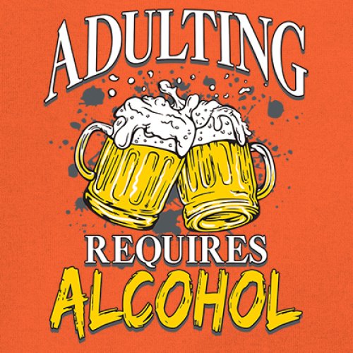 Adulting Requires Alcohol T-shirt Funny Craft Beer Mug Drink Humor Men's Tee - Picture 18 of 113