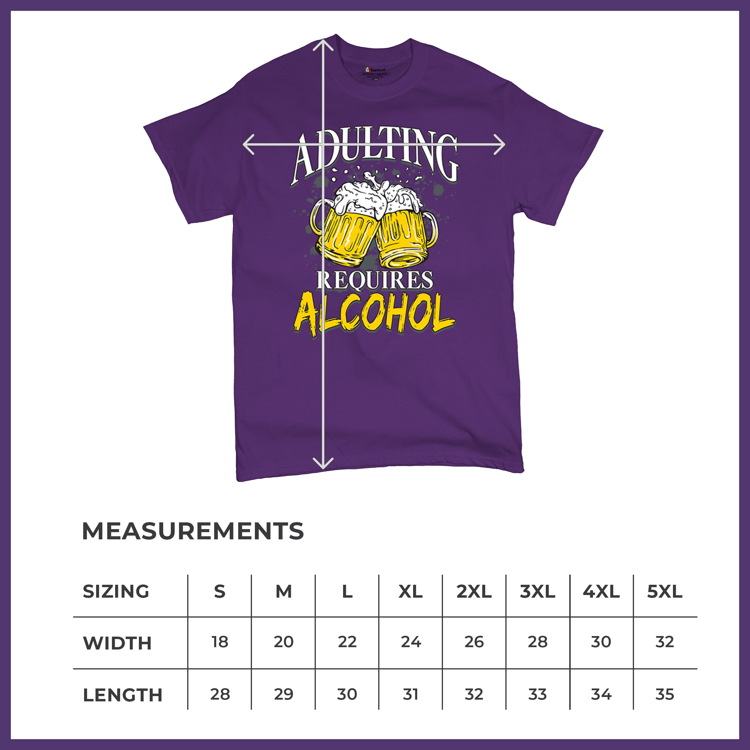 Adulting Requires Alcohol T-shirt Funny Craft Beer Mug Drink Humor Men's Tee - Picture 36 of 113