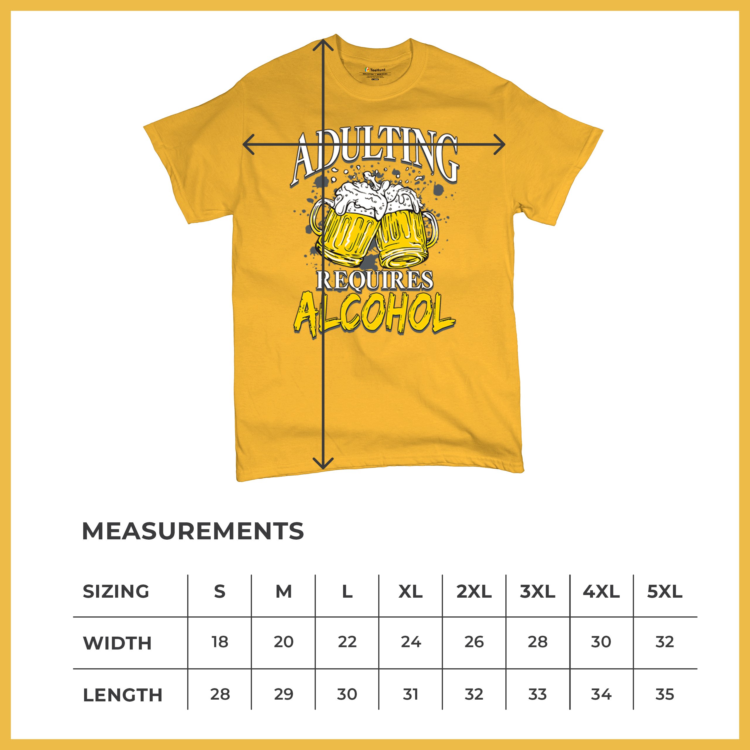 Adulting Requires Alcohol T-shirt Funny Craft Beer Mug Drink Humor Men's Tee - Picture 113 of 113