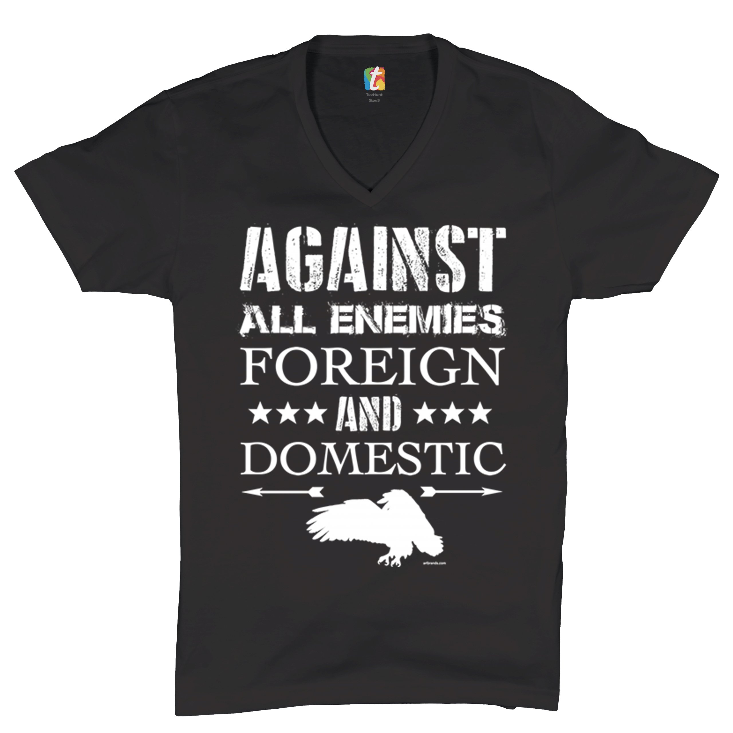 ALTRA T shirt scollo a V contro tutti i nemici stranieri e nazionali patriottici veterani