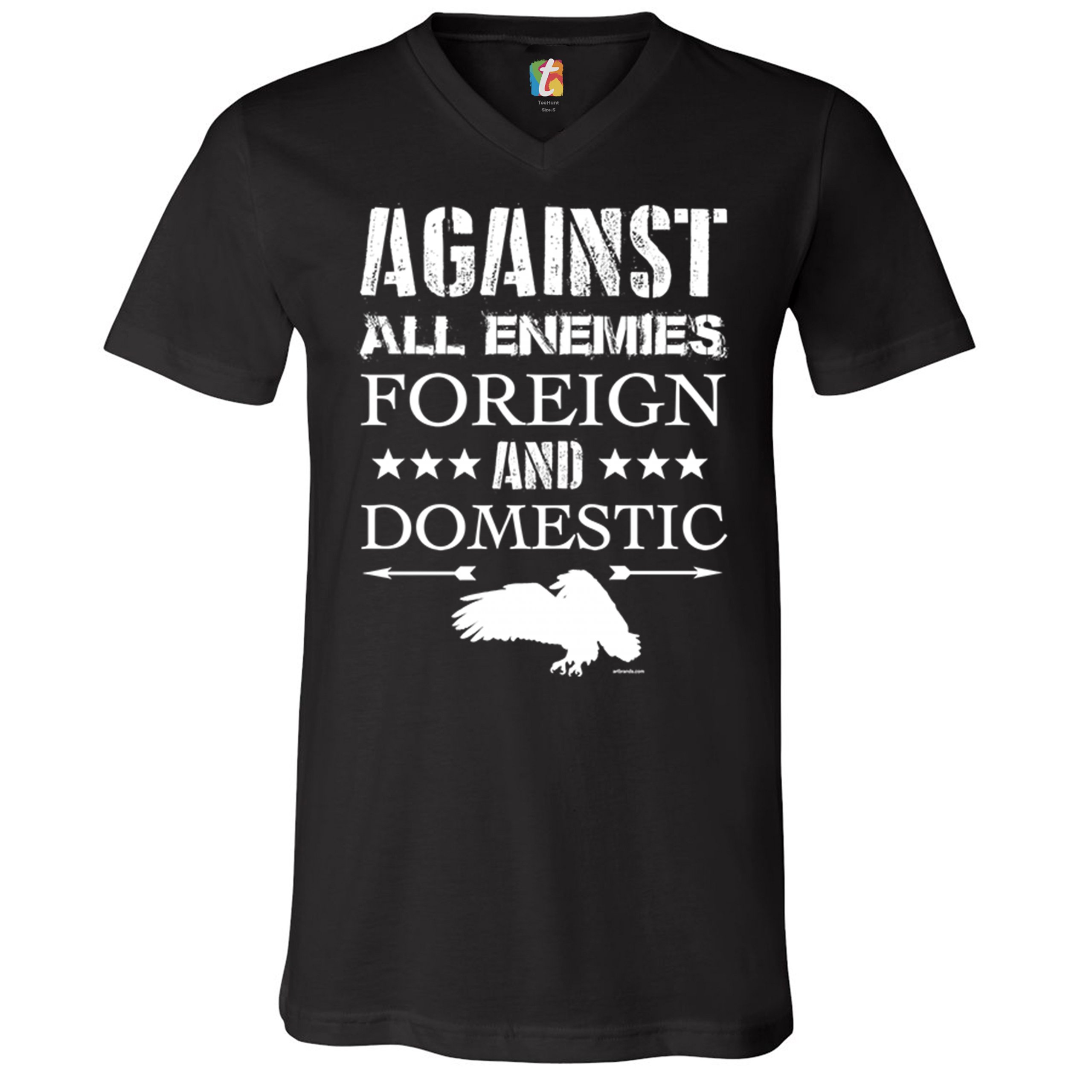 ALTRA T shirt scollo a V contro tutti i nemici stranieri e nazionali patriottici veterani