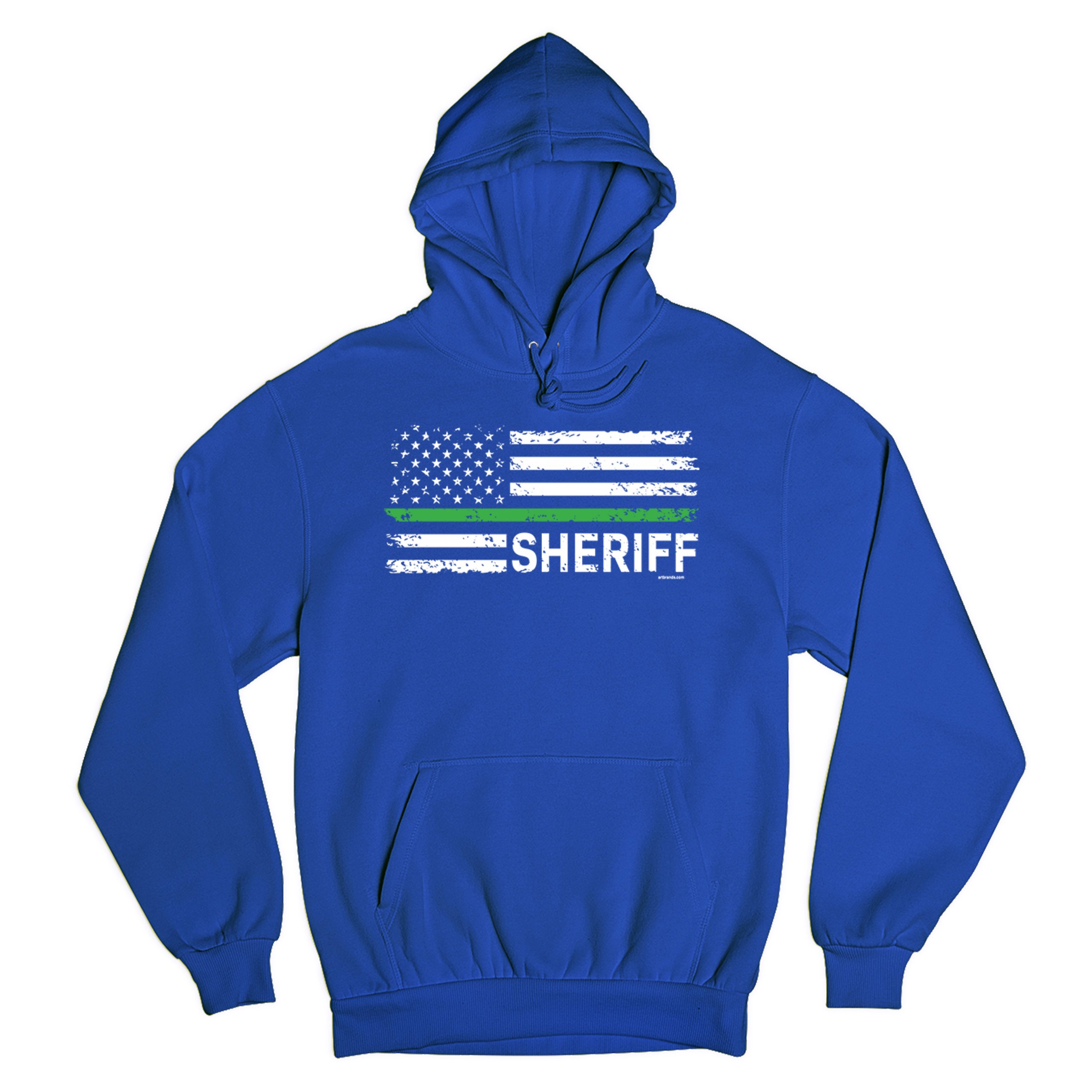 Sheriff Distressed American Flag Sweatshirt First Responders Patriotic Hoodie - Picture 27 of 36