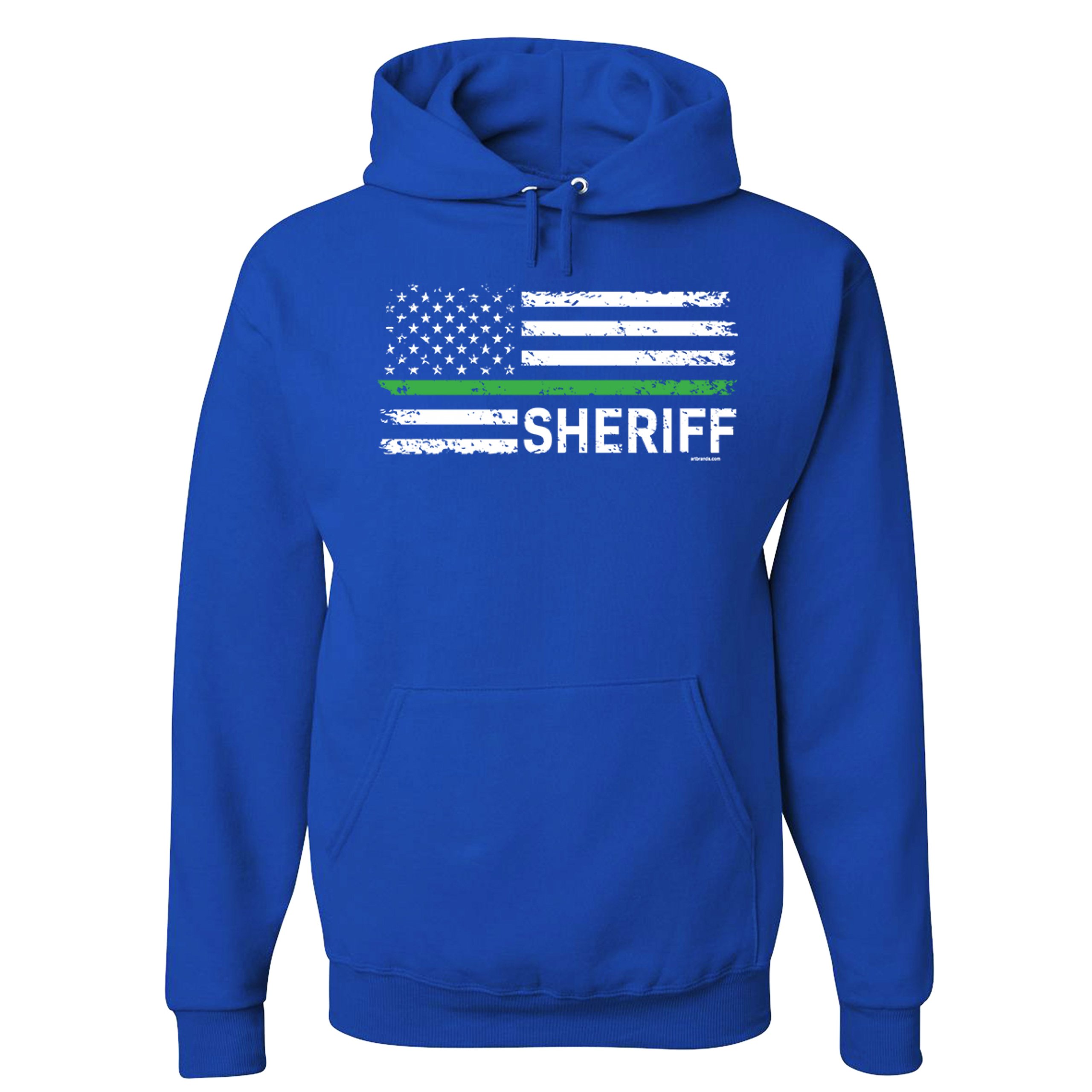 Sheriff Distressed American Flag Sweatshirt First Responders Patriotic Hoodie - Picture 28 of 36
