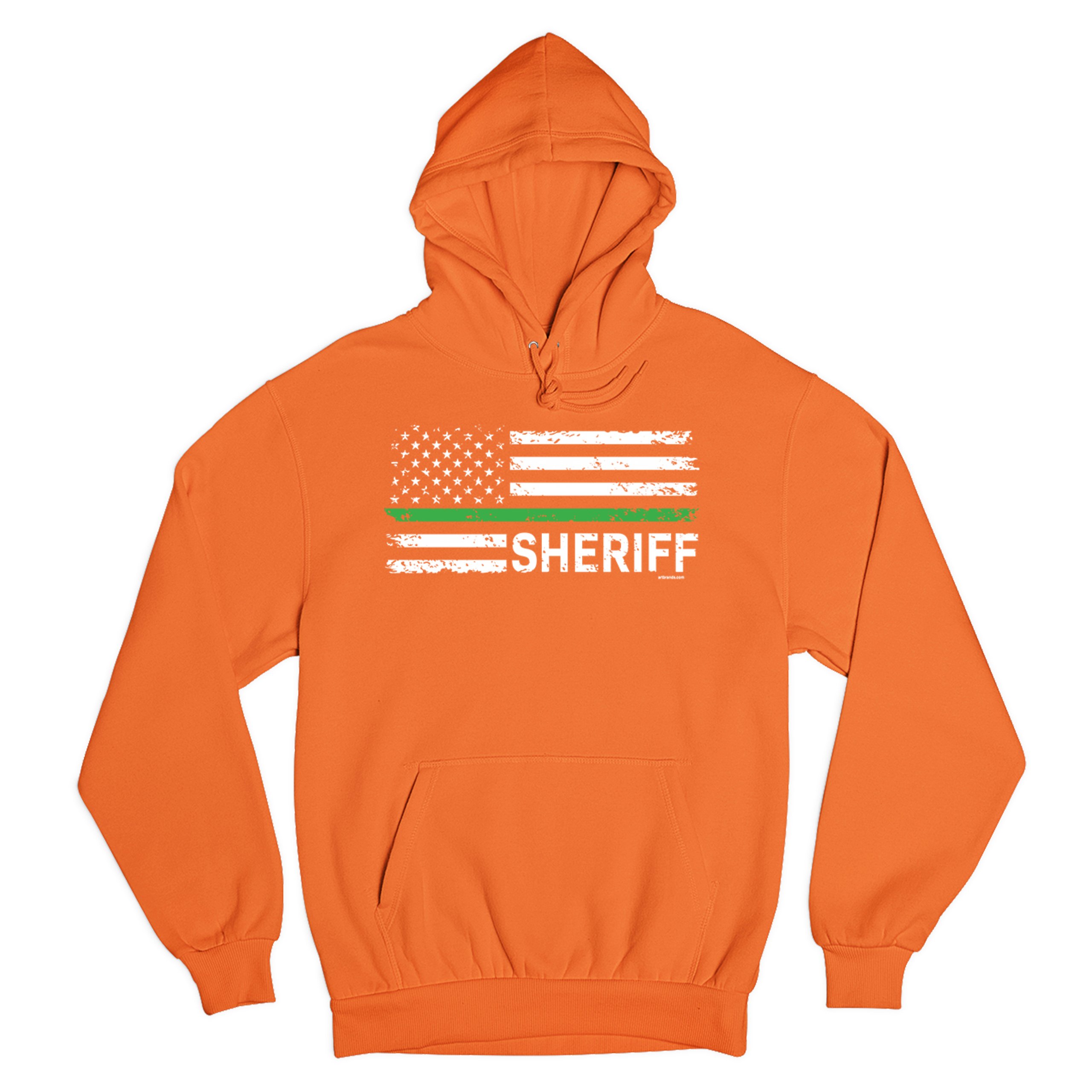 Sheriff Distressed American Flag Sweatshirt First Responders Patriotic Hoodie - Picture 12 of 36