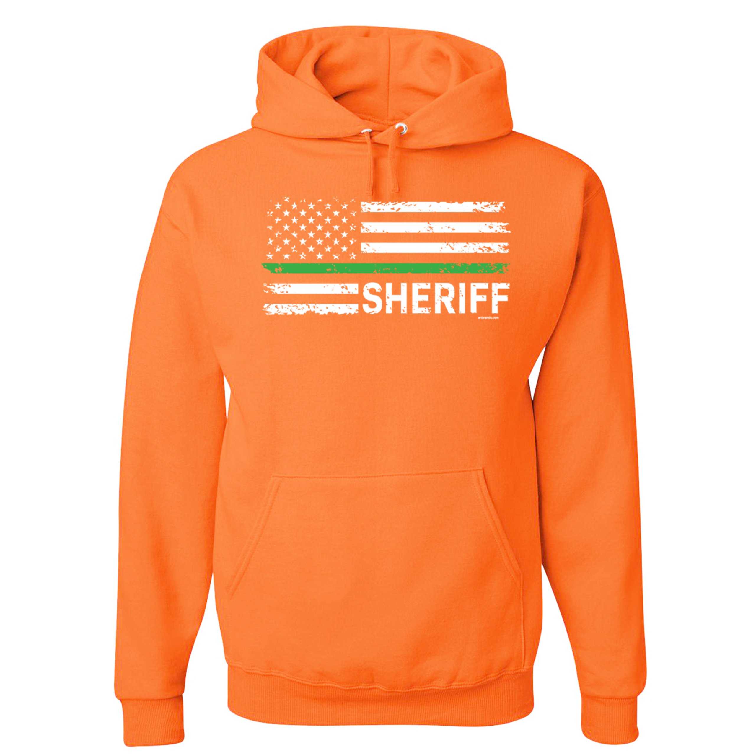Sheriff Distressed American Flag Sweatshirt First Responders Patriotic Hoodie - Picture 13 of 36