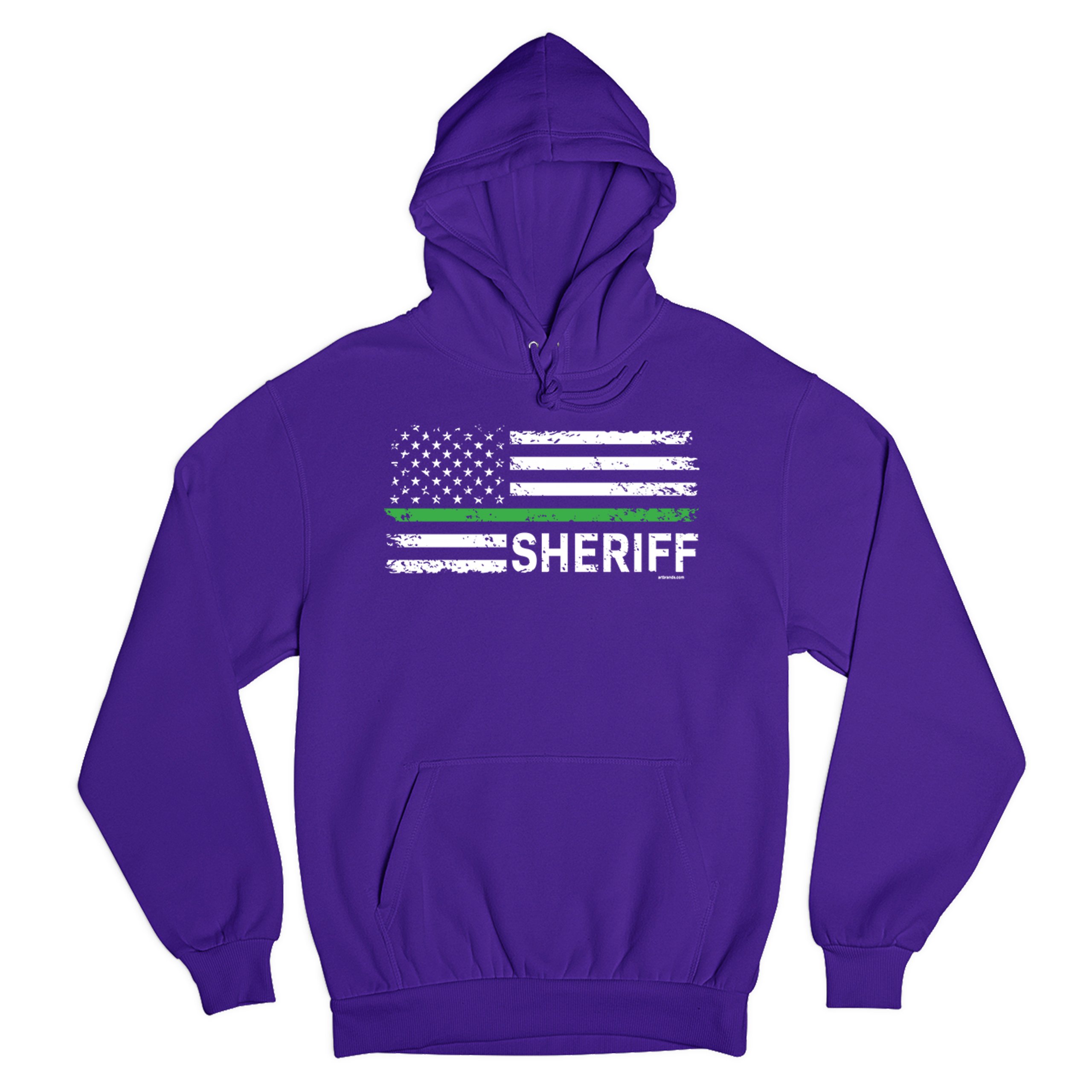 Sheriff Distressed American Flag Sweatshirt First Responders Patriotic Hoodie - Picture 17 of 36