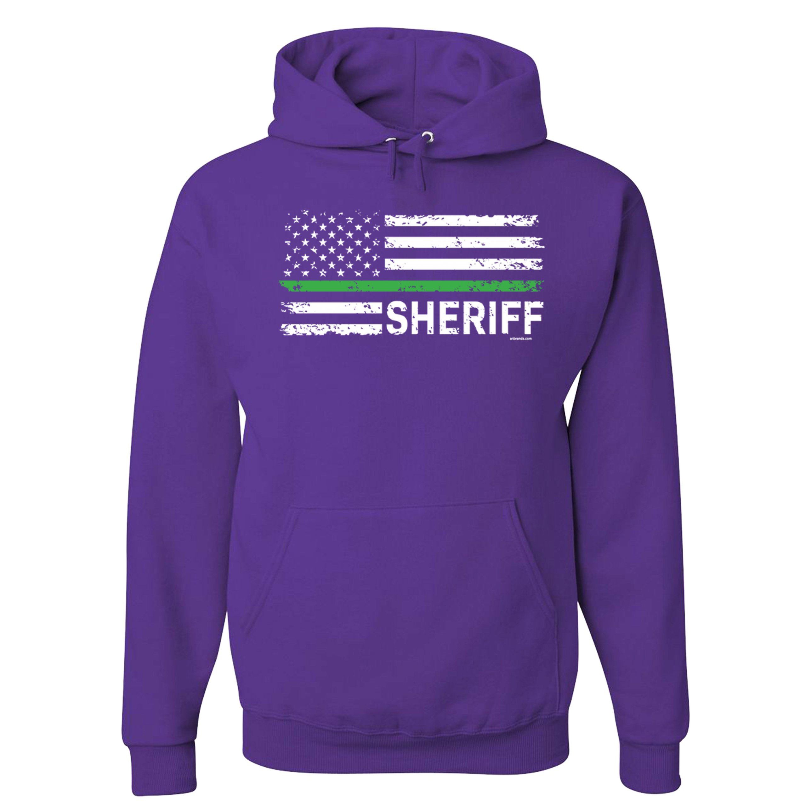 Sheriff Distressed American Flag Sweatshirt First Responders Patriotic Hoodie - Picture 18 of 36